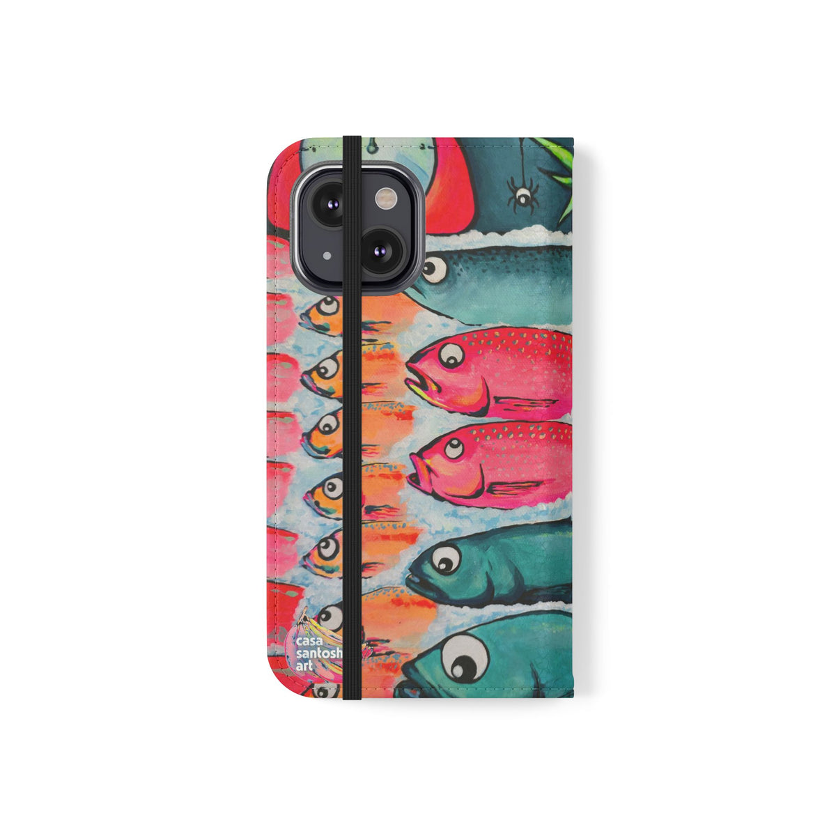 Neon Cabo Fish Market Flip Phone Case – Wallet Cover with Card Slots