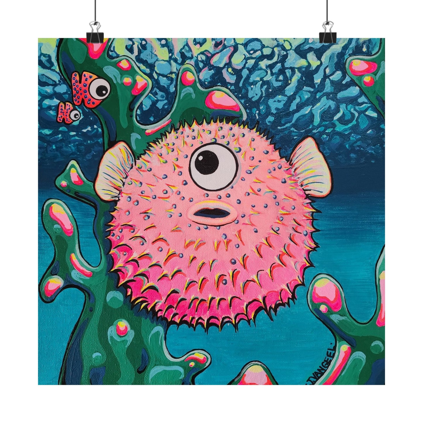 Cyclops Pufferfish Giclée Art Poster