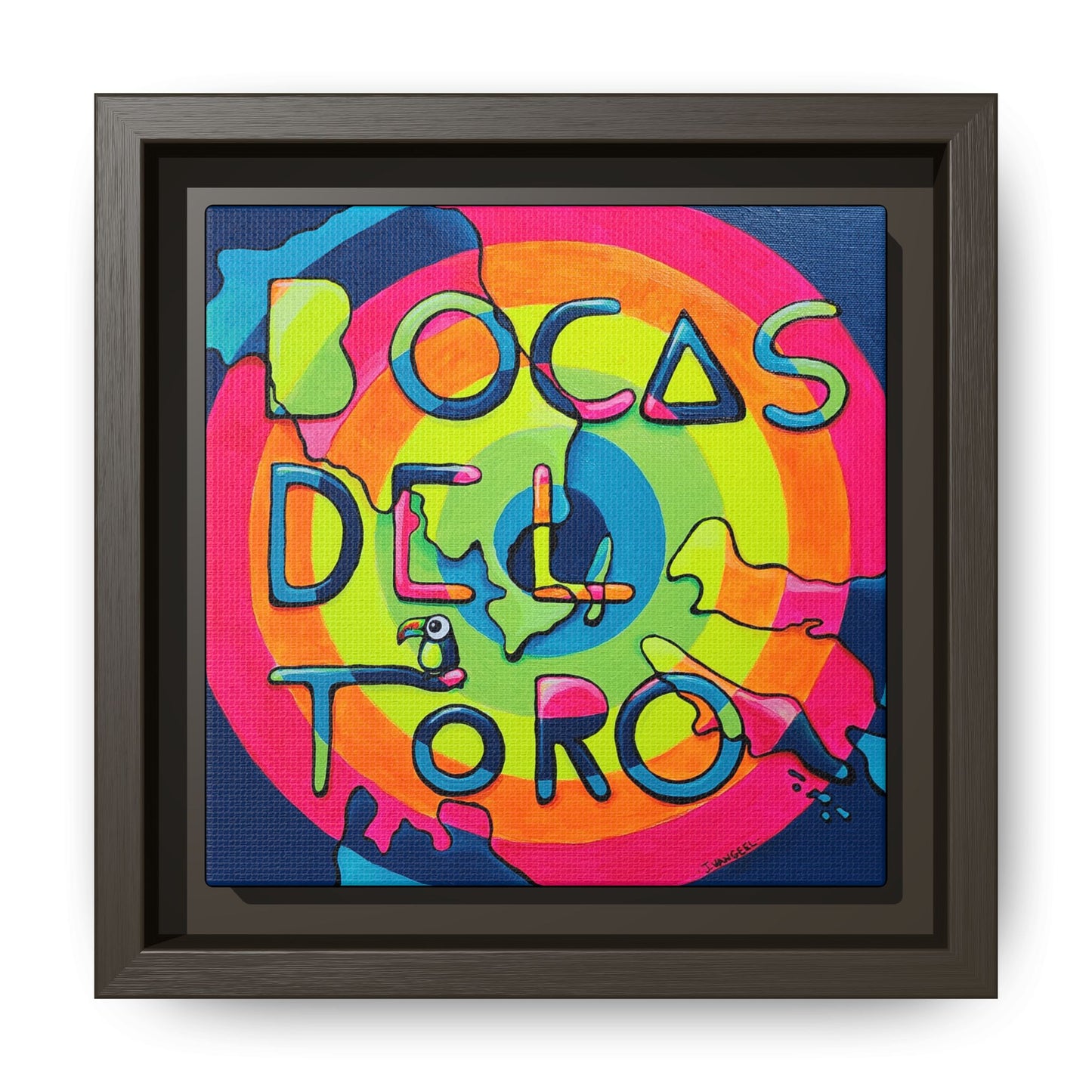 Framed Bocas Del Toro Islands Canvas Print