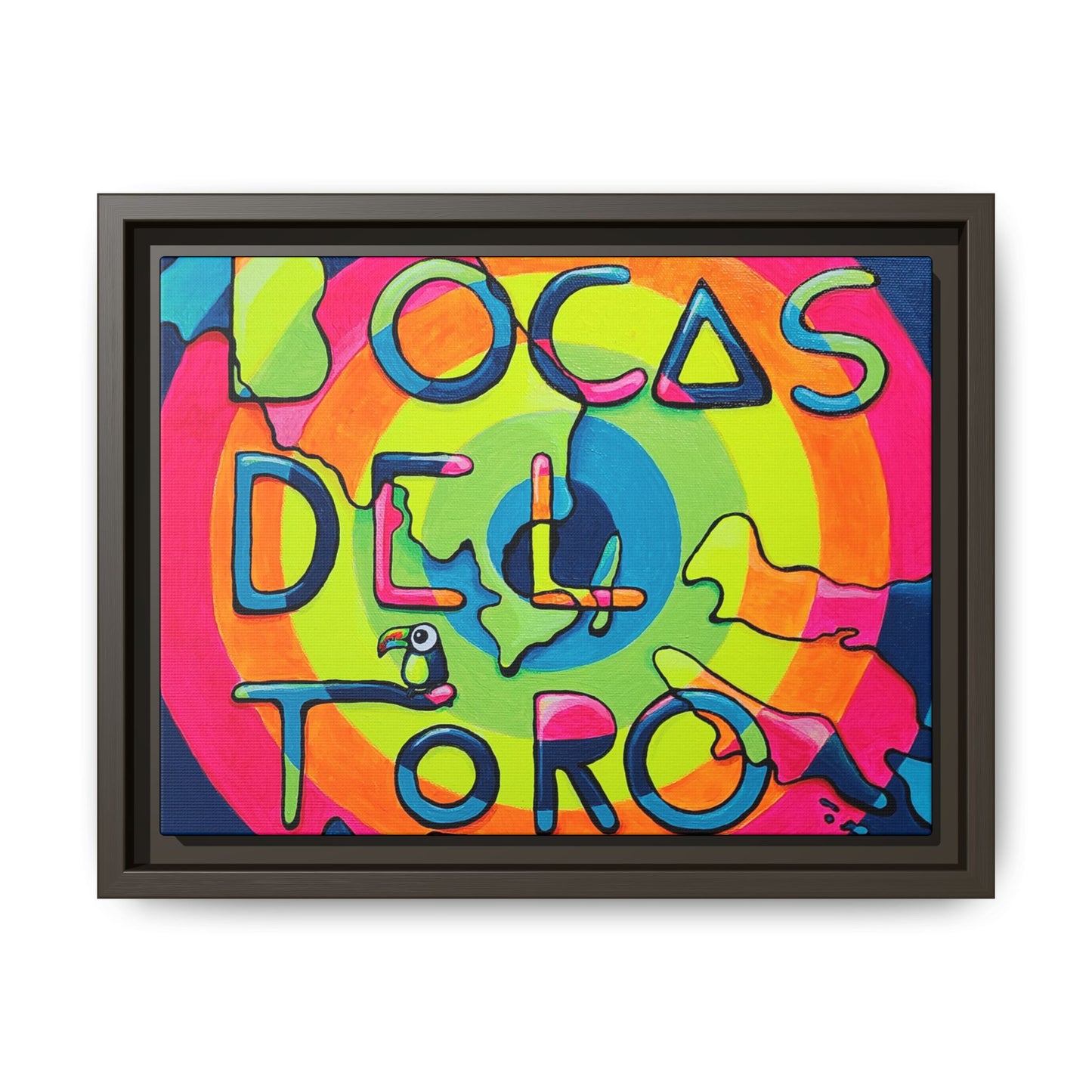 Framed Bocas Del Toro Islands Canvas Print