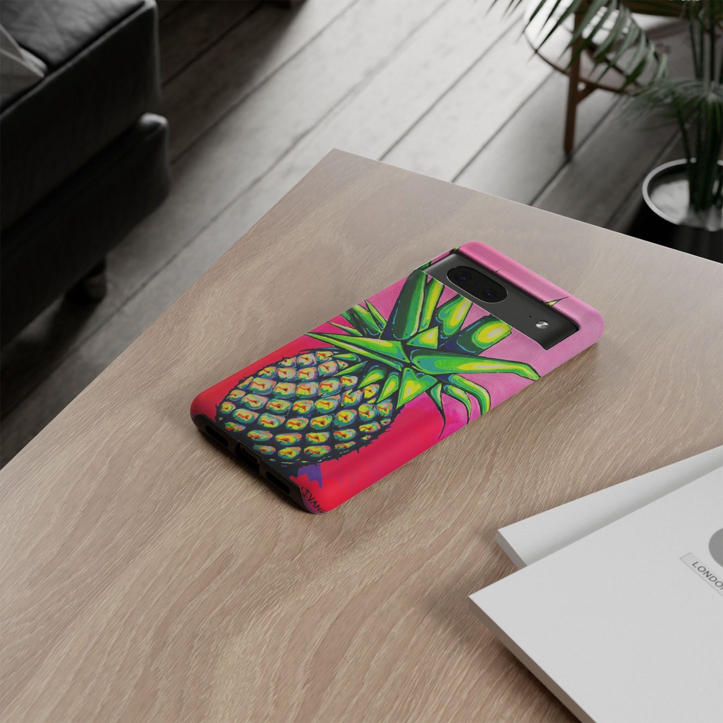 Neon Pineapple Tough Phone Case
