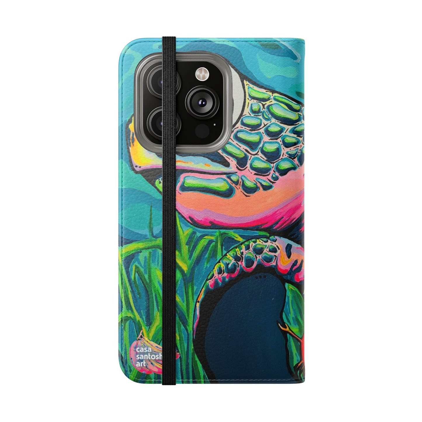 Cyclops Turtle Flip Phone Case – Wallet Cover with Card Slots