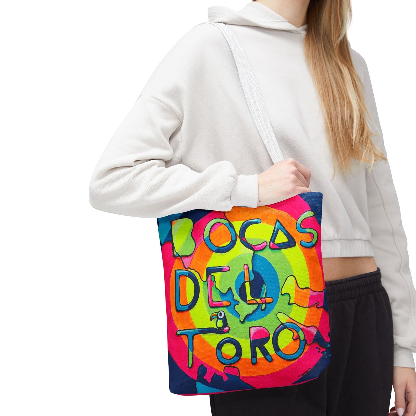 Premium Bocas Del Toro Islands Tote Bag, Original Artist Design, Reusable Shopping Tote,  Eco-Friendly