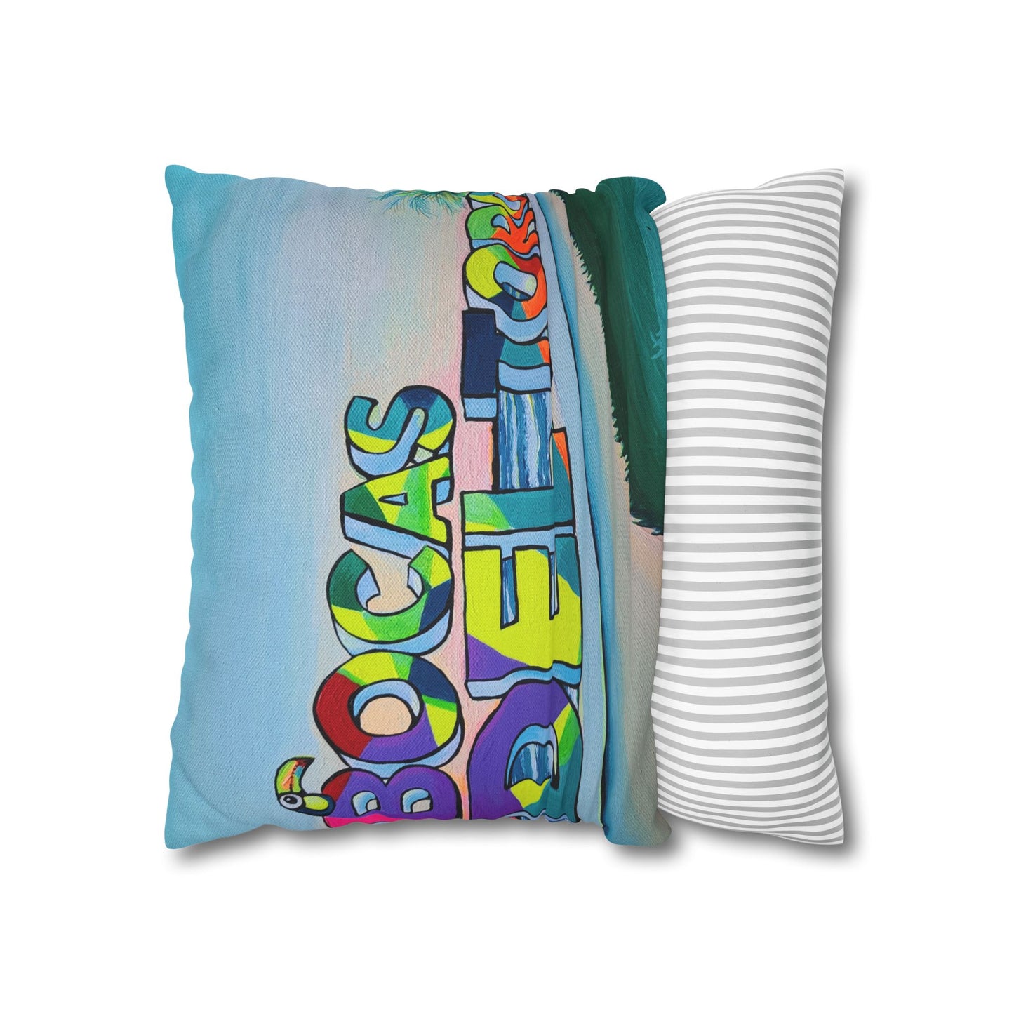 Bocas Del Toro Sign Pillowcase for Throw Pillow, Cover Only