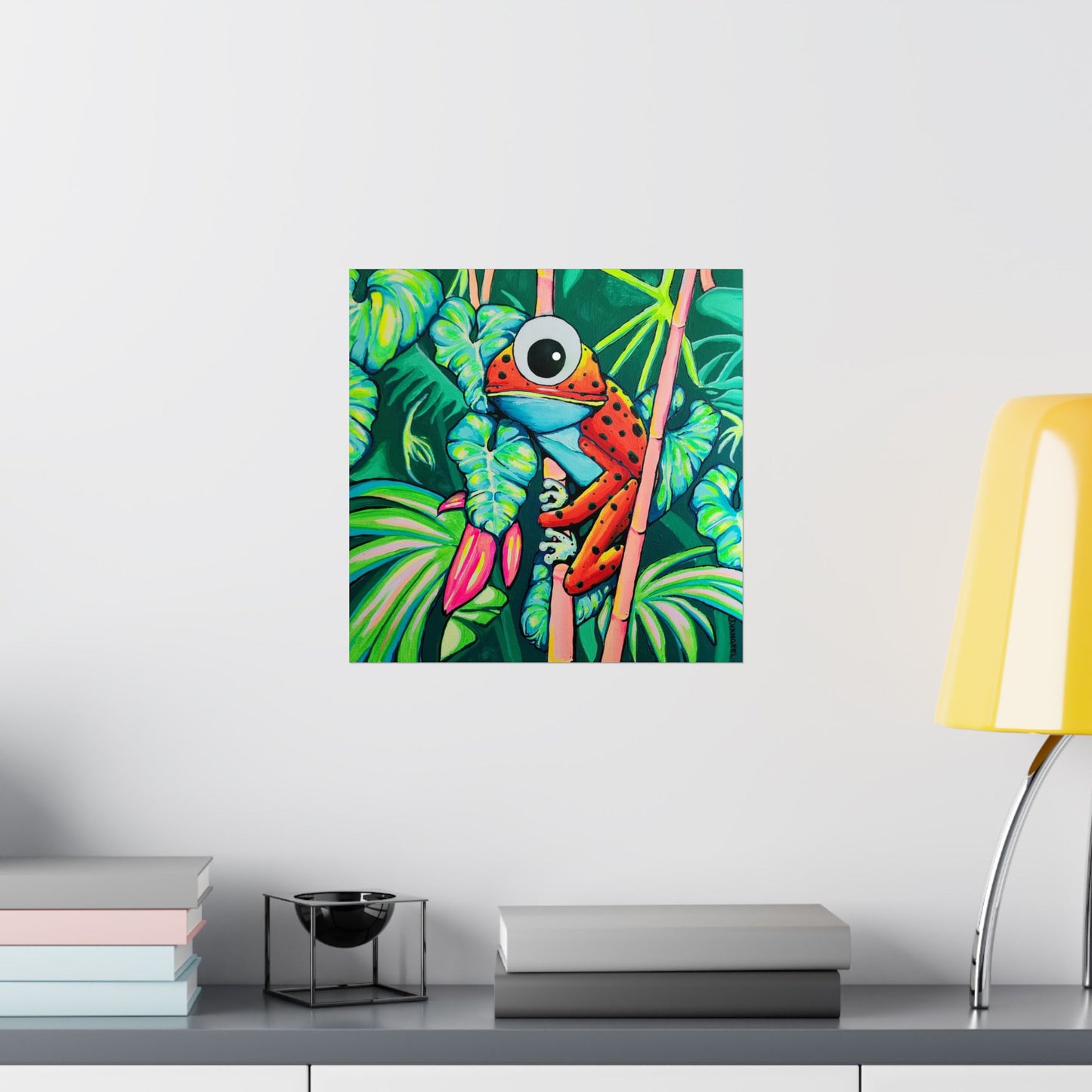 Cyclops Red Frog Giclée Art Poster