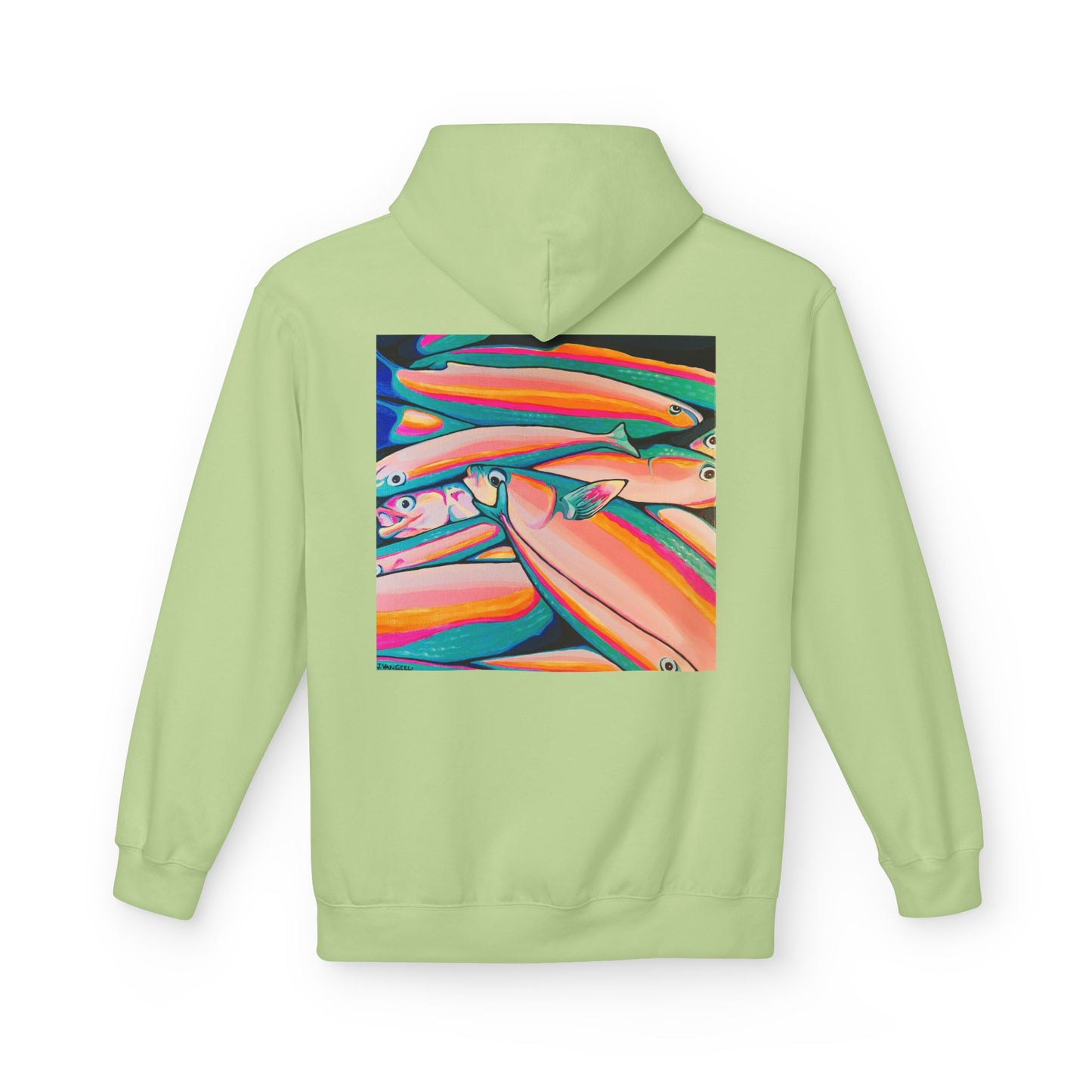 Unisex Neon Fish Soft Hoodie