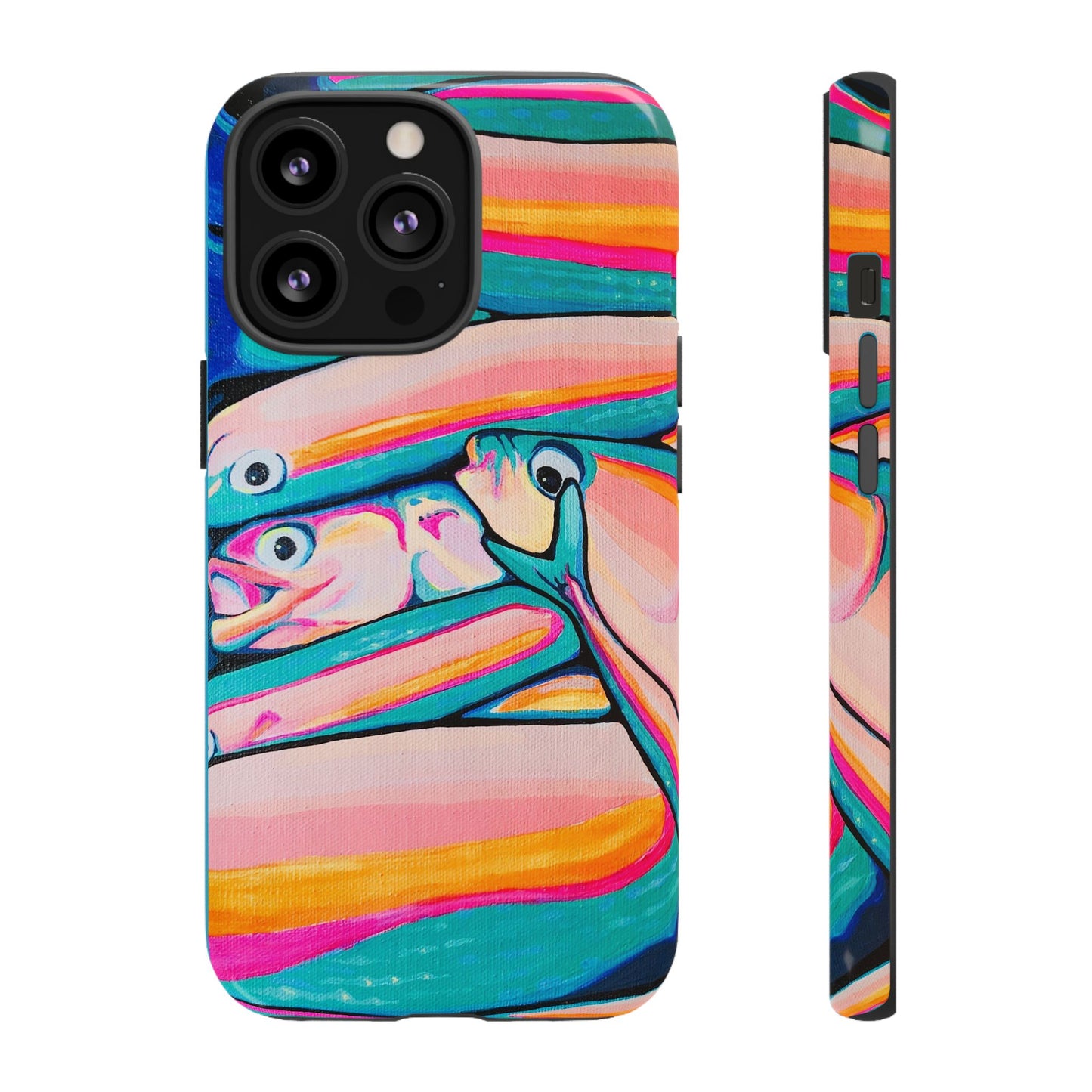 Neon Fish Tough Phone Case