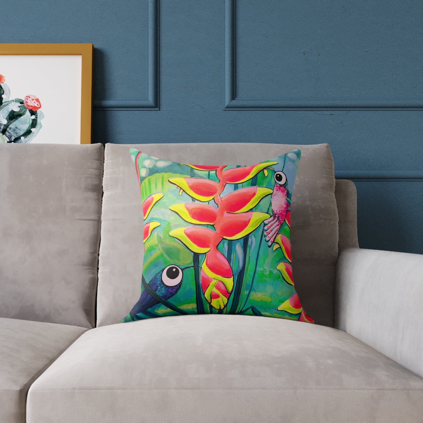 Cyclops Hummingbirds Art Canvas Decorative Pillow