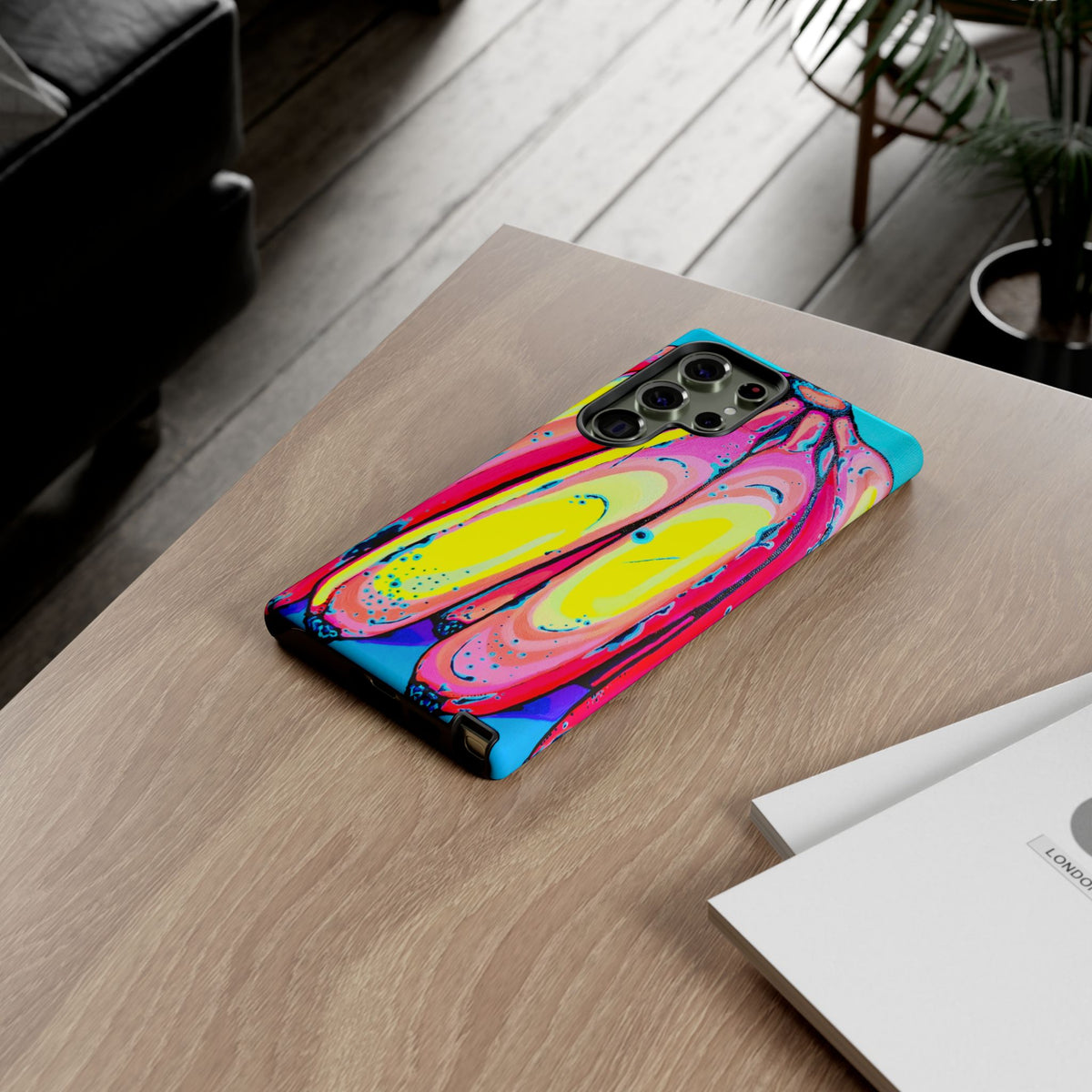 Neon Fat Bananas Tough Phone Case
