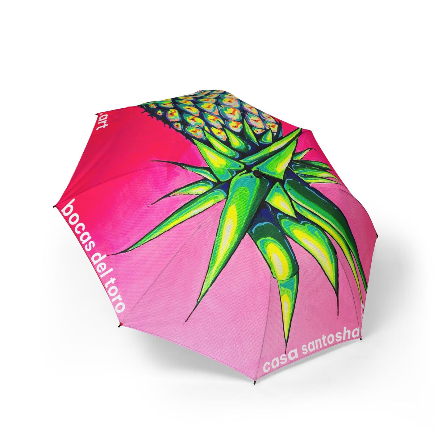 Neon Pineapple Tropical Umbrella - Foldable & Stylish Rain Gear