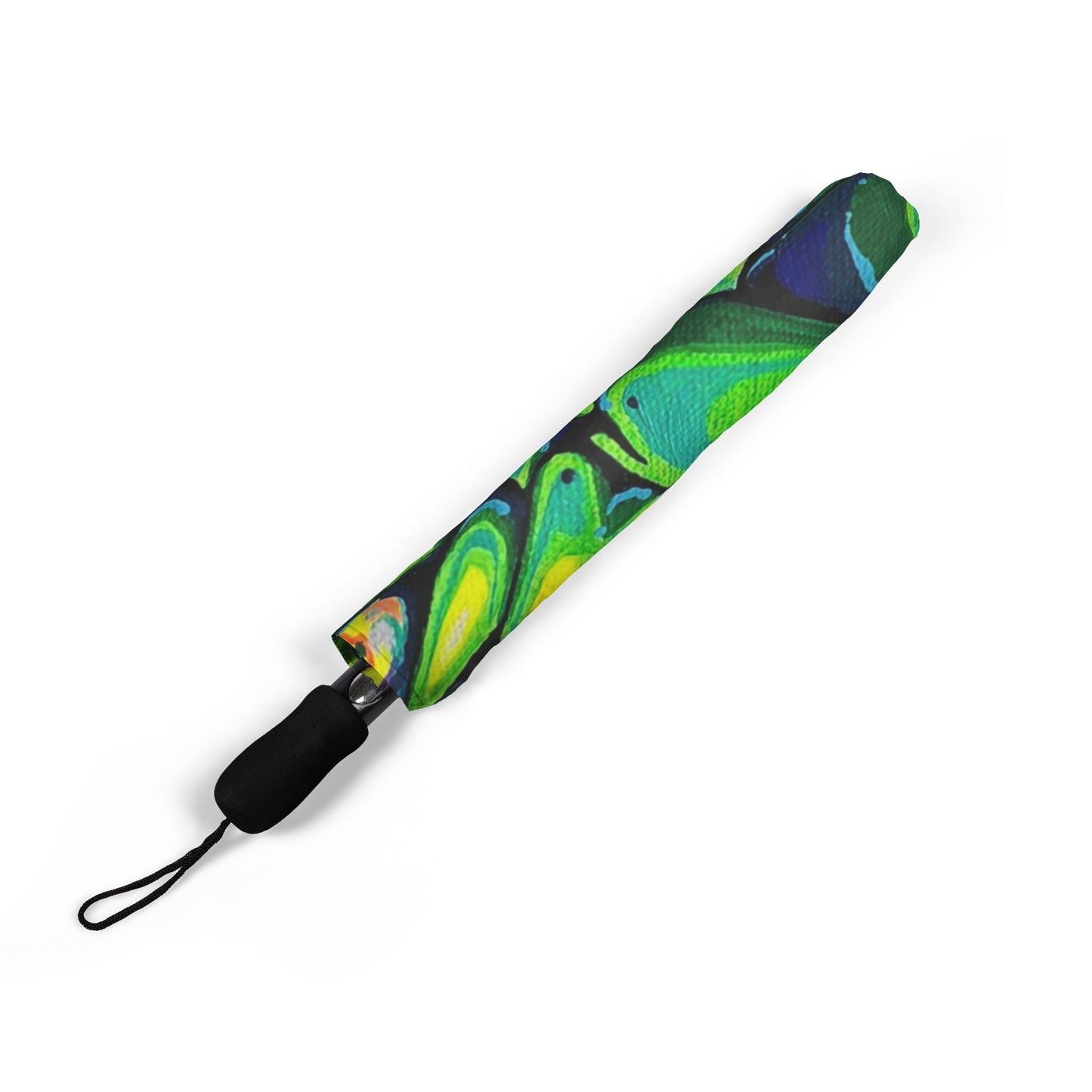 Neon Pineapple Tropical Umbrella - Foldable & Stylish Rain Gear