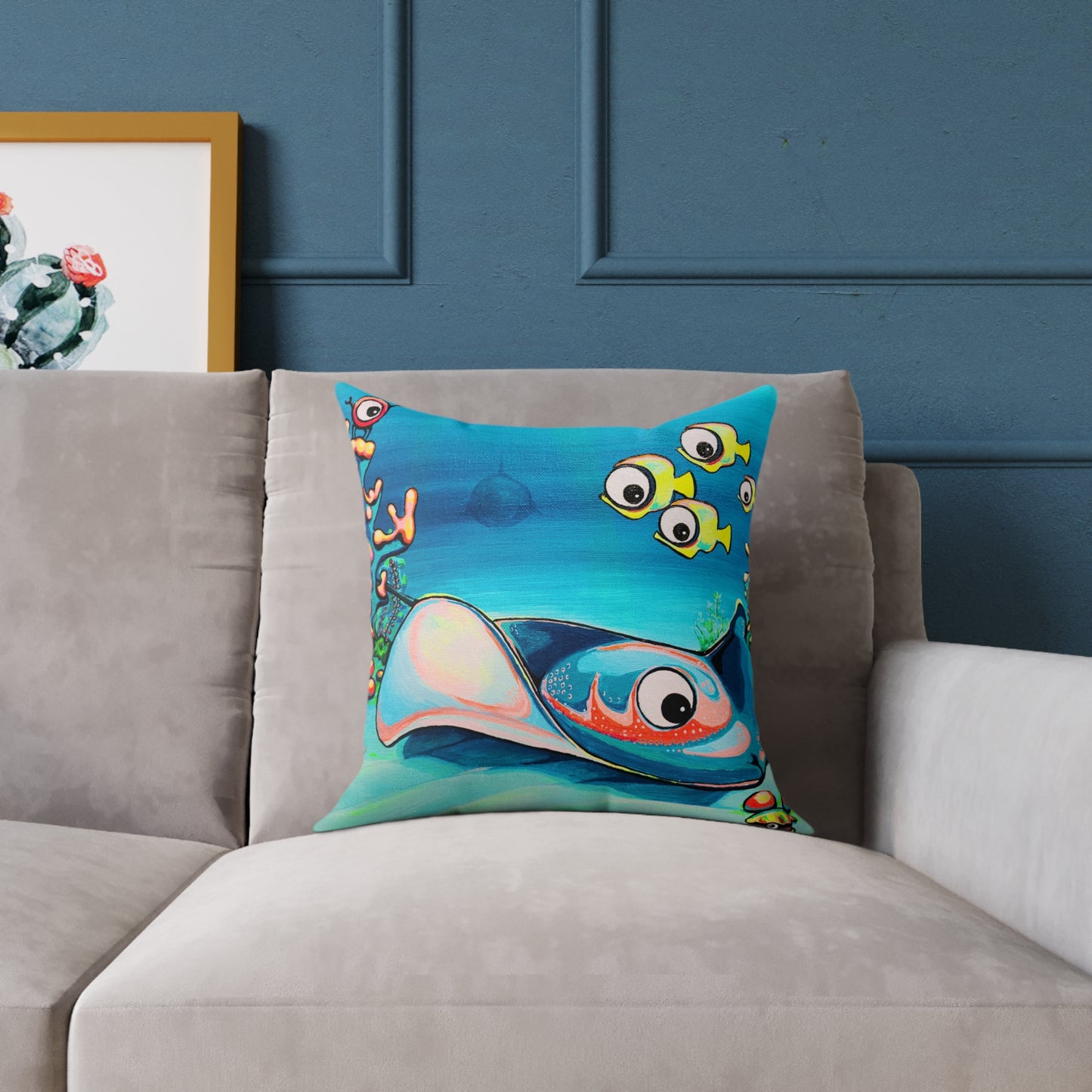 Cyclops Stingray Art Canvas Decorative Pillow