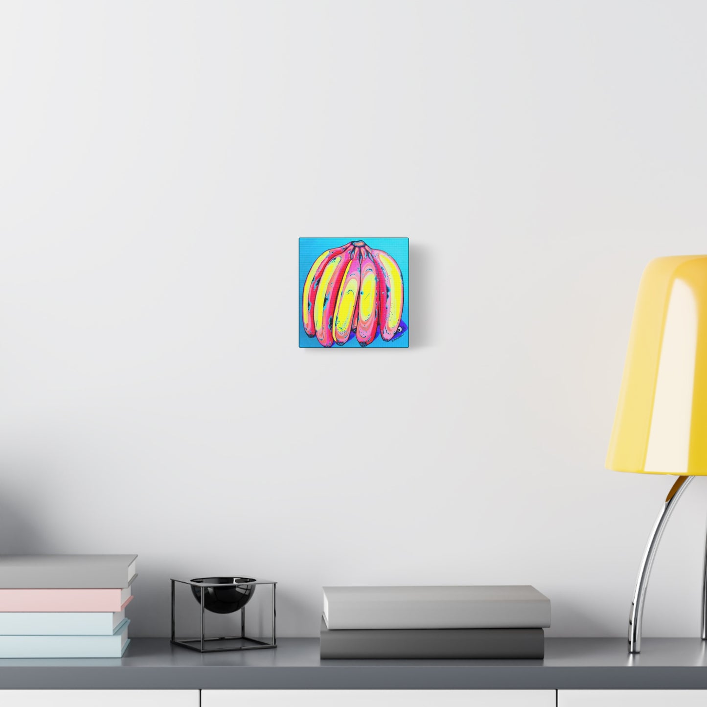 Neon Fat Bananas Canvas Wall Art