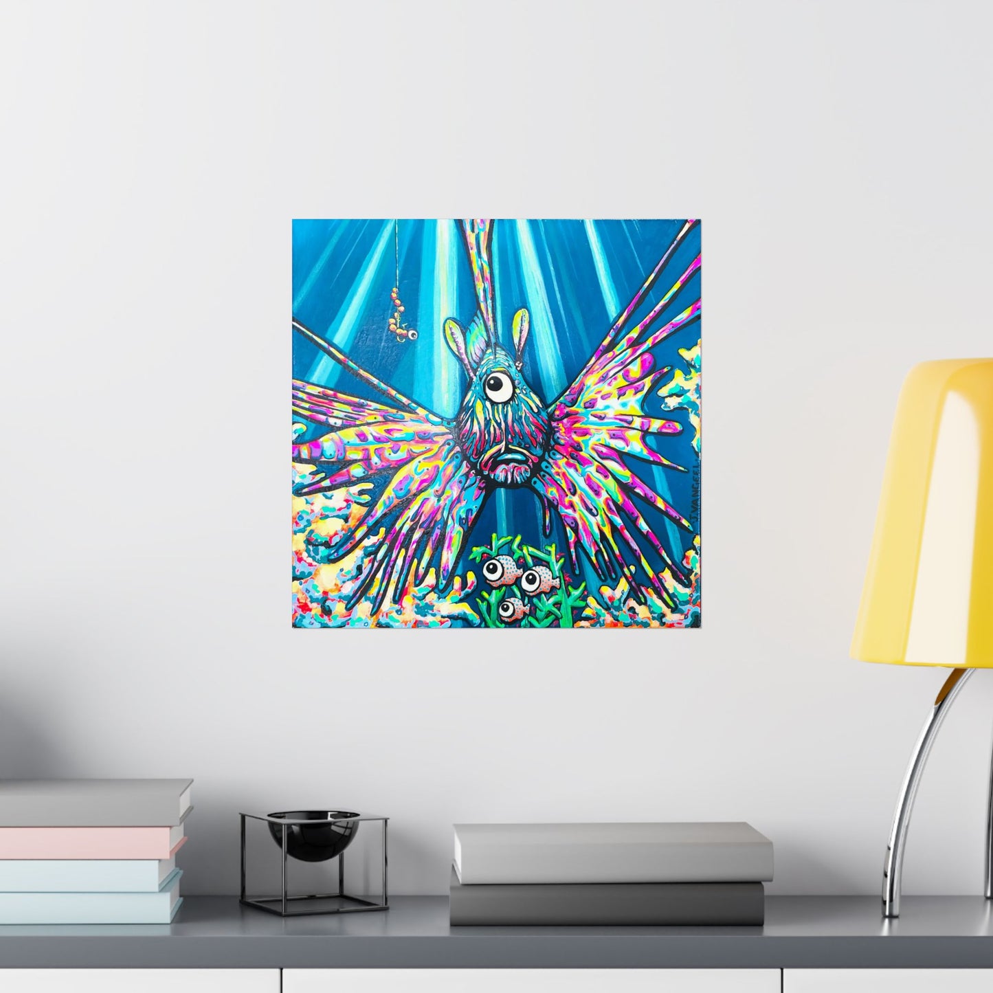 Cyclops Lionfish Giclée Art Poster