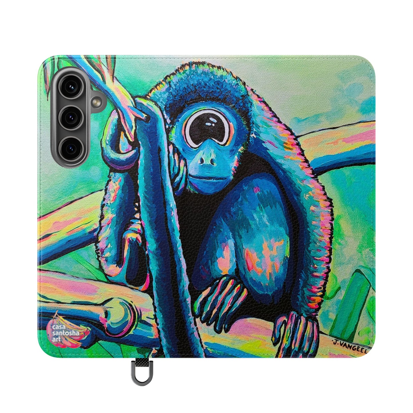 Cyclops Monkey Flip Phone Case – Wallet Cover with Card Slots