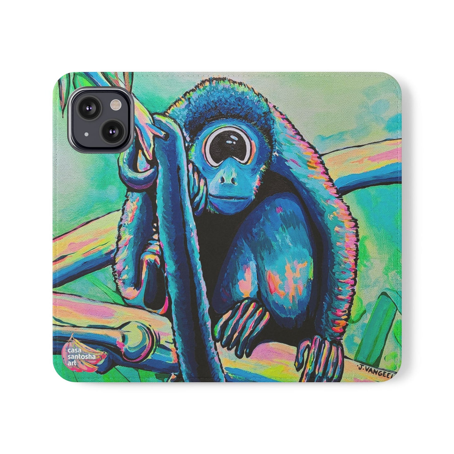 Cyclops Monkey Flip Phone Case – Wallet Cover with Card Slots