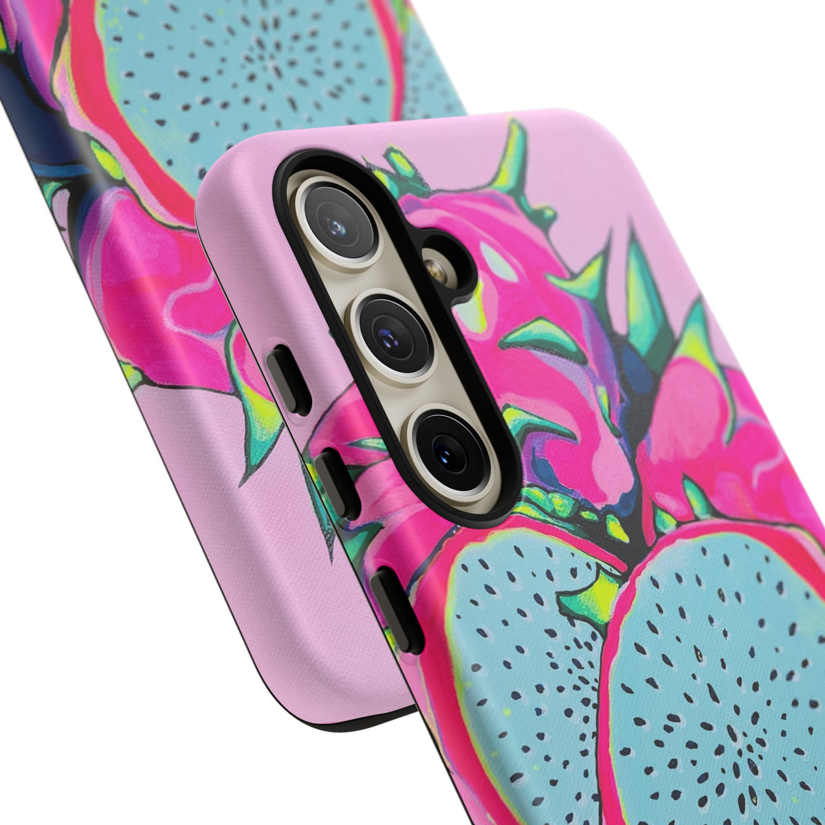 Coque de téléphone résistante Pitaya Rose Néon