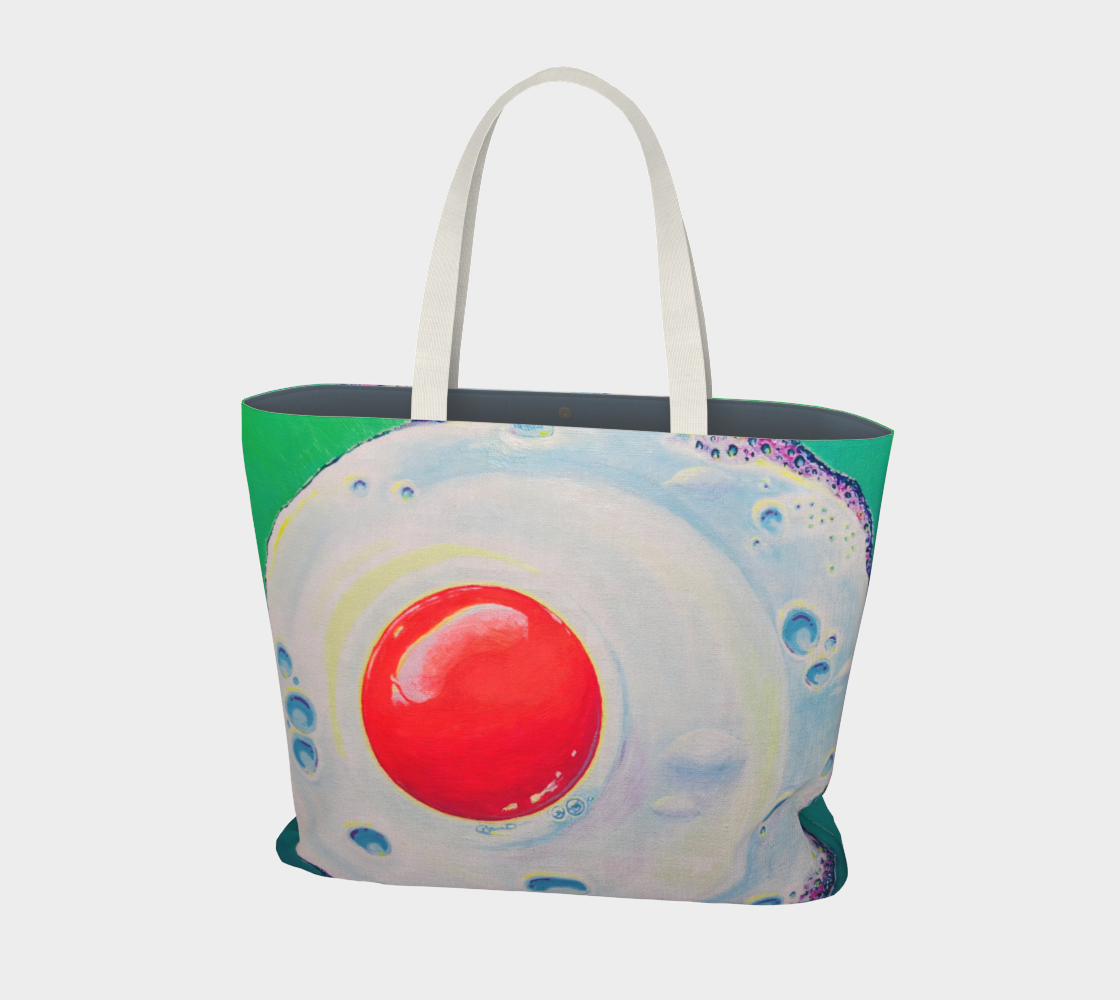 Neon Fried Egg Market Tote