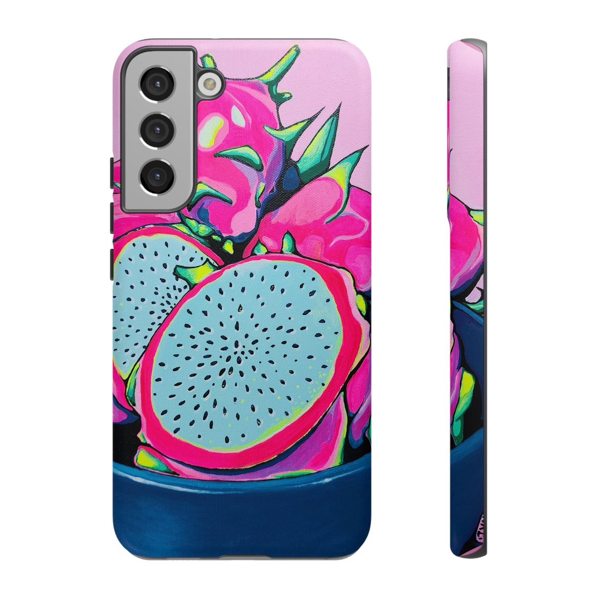 Coque de téléphone résistante Pitaya Rose Néon