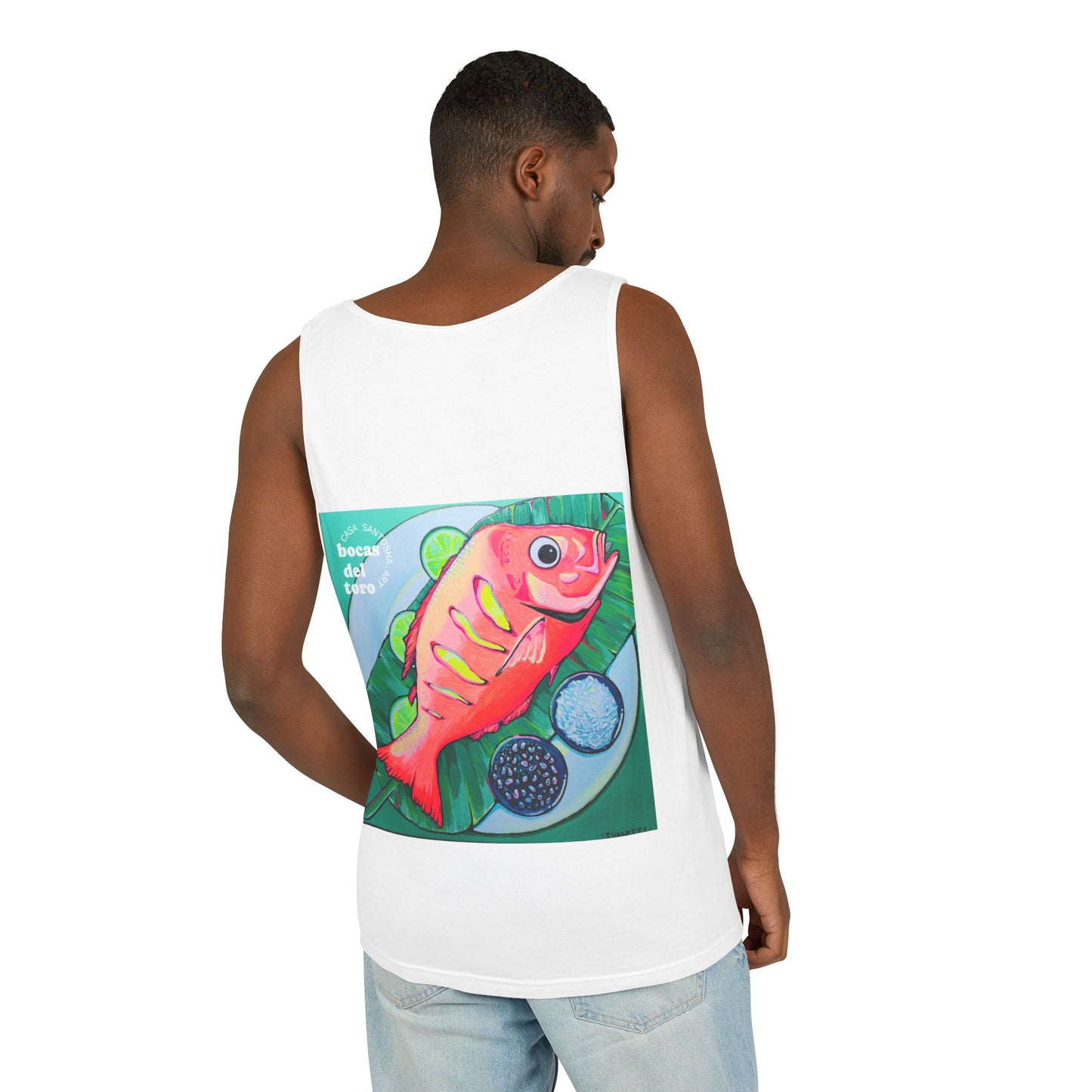 Unisex Neon Fried Fish Tank Top - Perfect for Summer Vibes