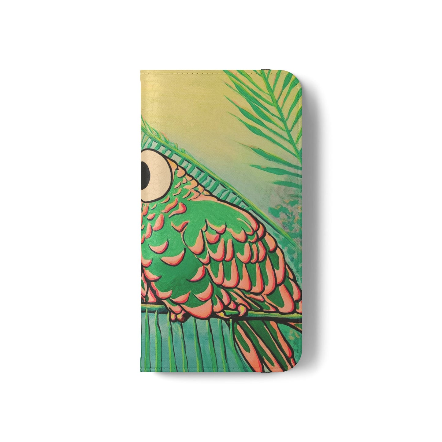 Chatty Cyclops Parrots Flip Phone Case – Wallet Cover with Card Slots
