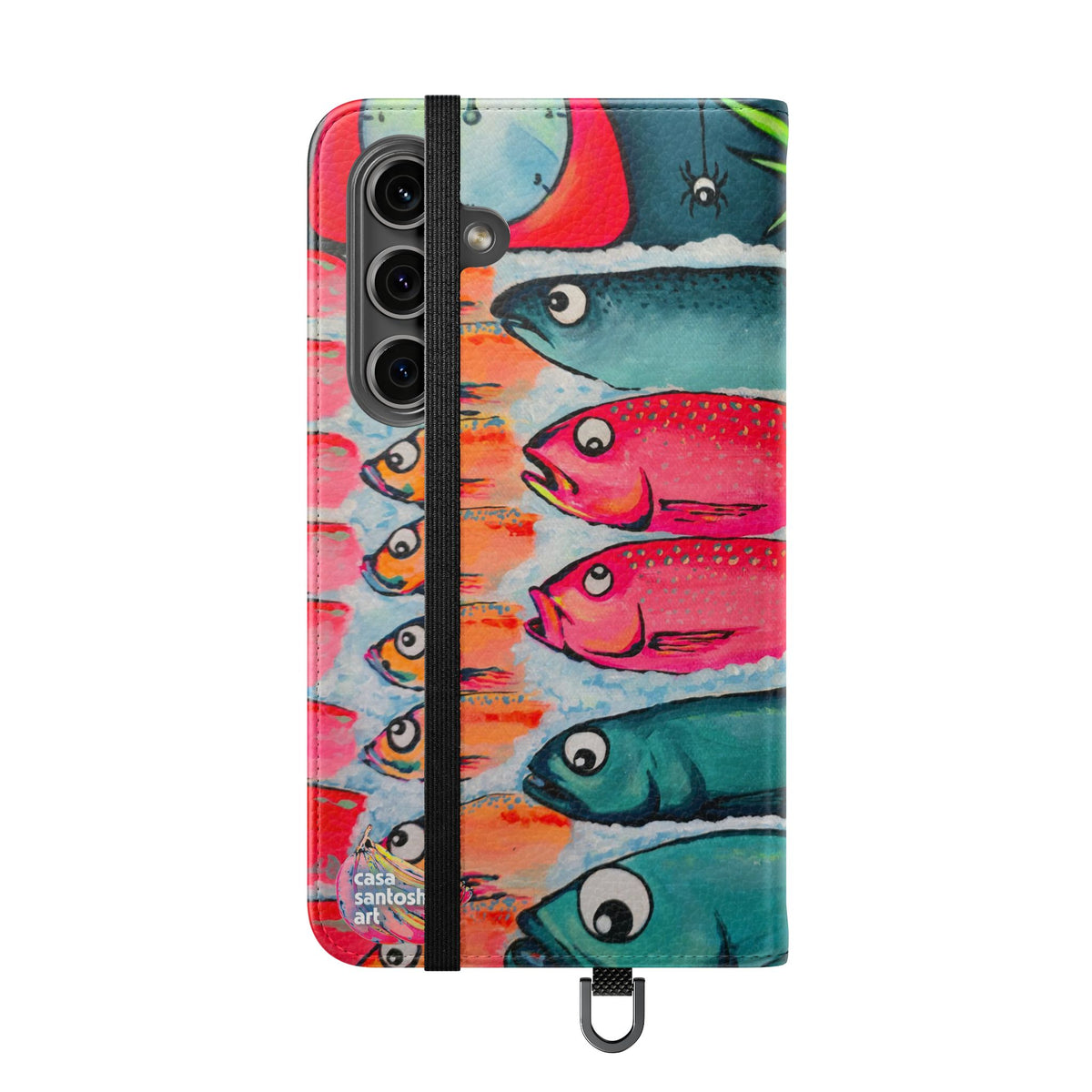 Neon Cabo Fish Market Flip Phone Case – Wallet Cover with Card Slots