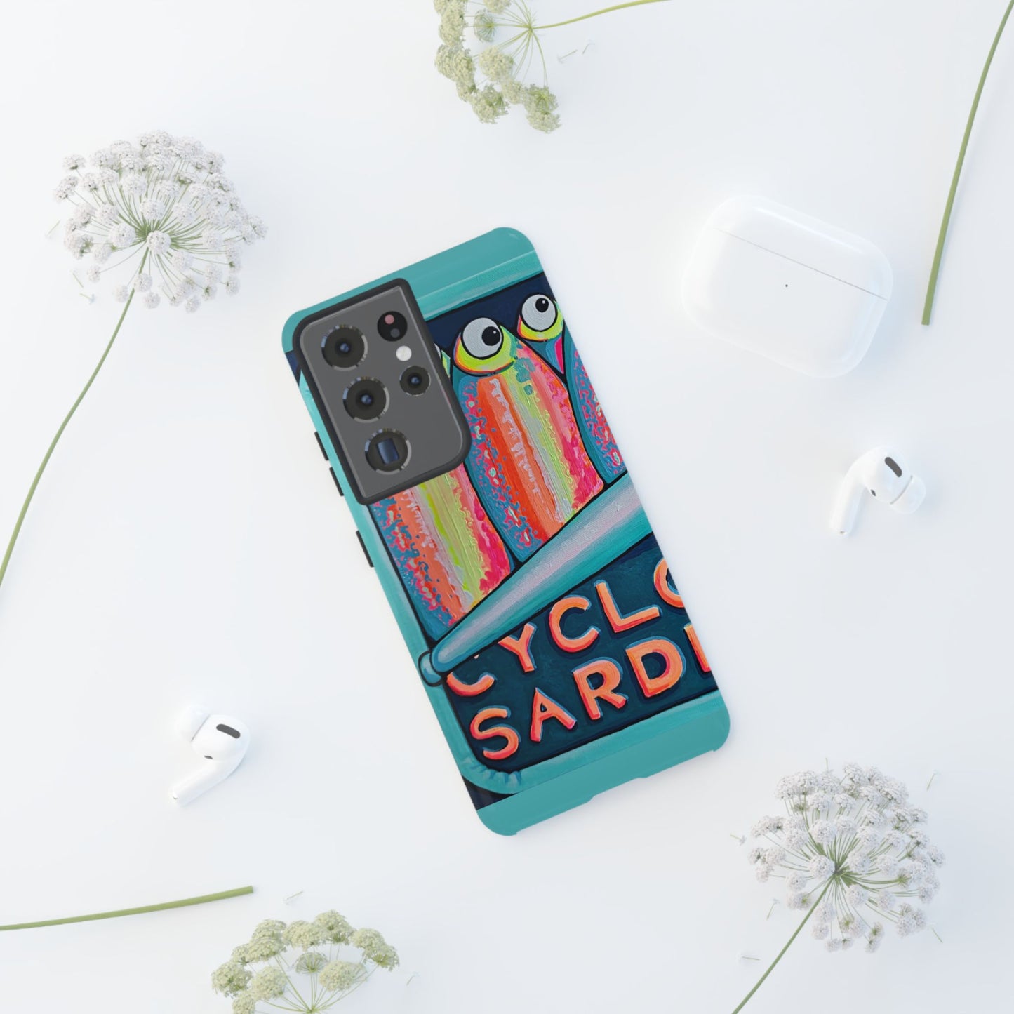 Neon Sardines Tough Phone Case