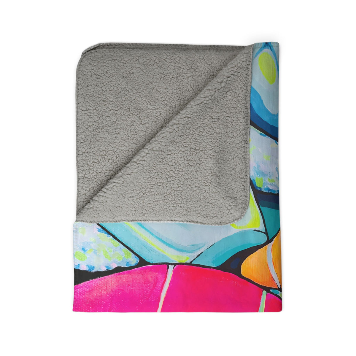 Neon Sushi Fleece Sherpa Blanket