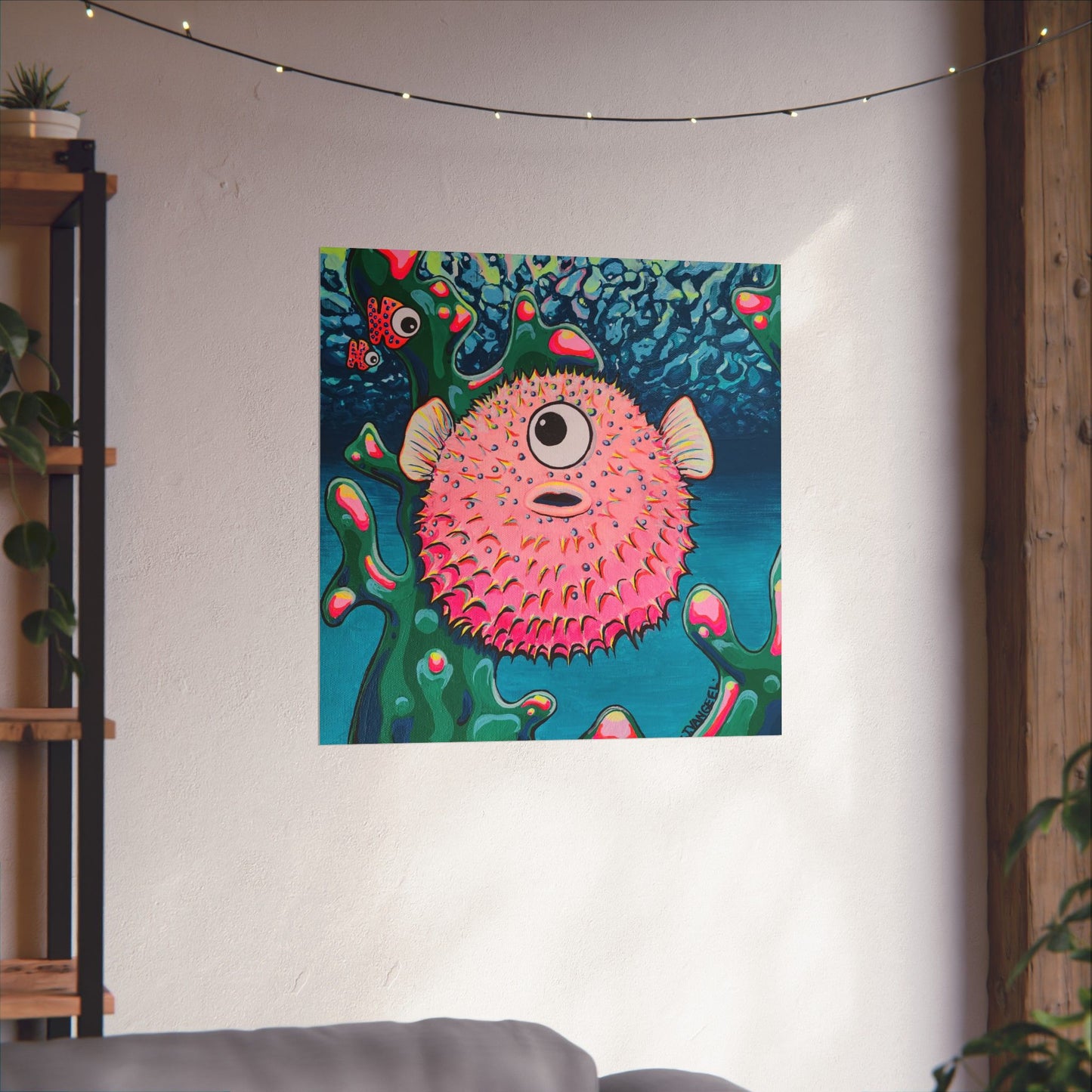 Cyclops Pufferfish Giclée Art Poster