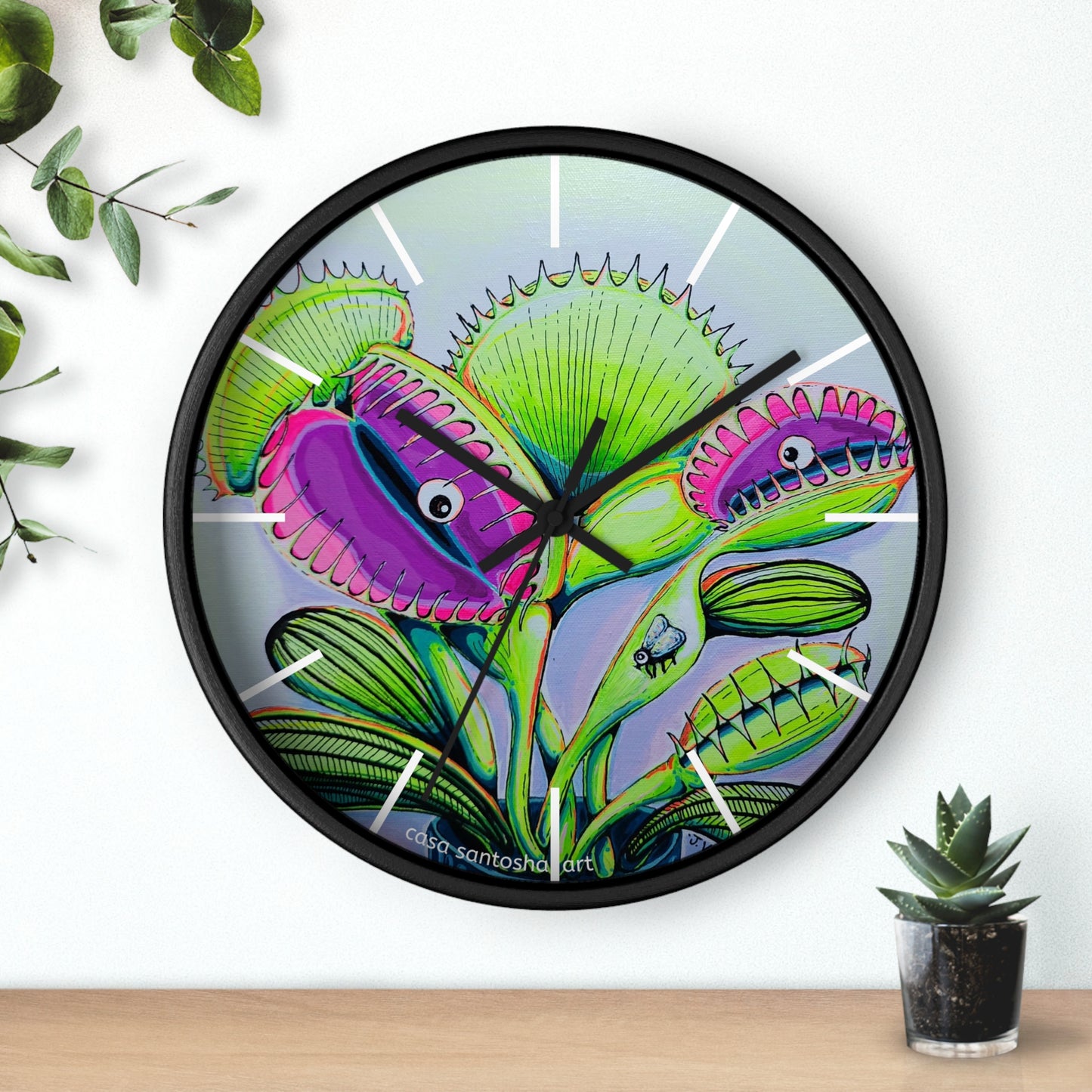 Cyclops Venus Fly Trap Pop Art Wall Clock