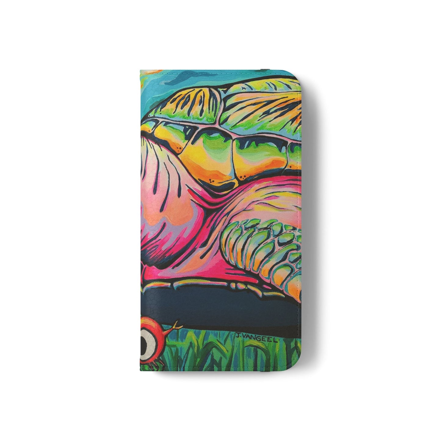 Cyclops Turtle Flip Phone Case – Wallet Cover with Card Slots