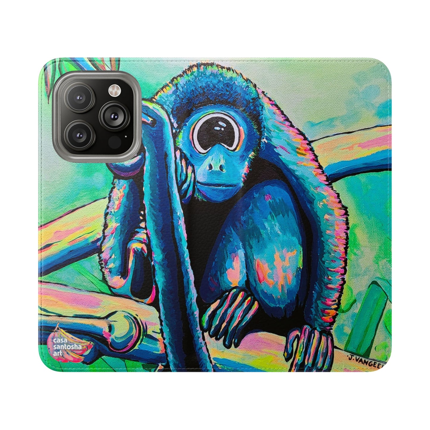 Cyclops Monkey Flip Phone Case – Wallet Cover with Card Slots