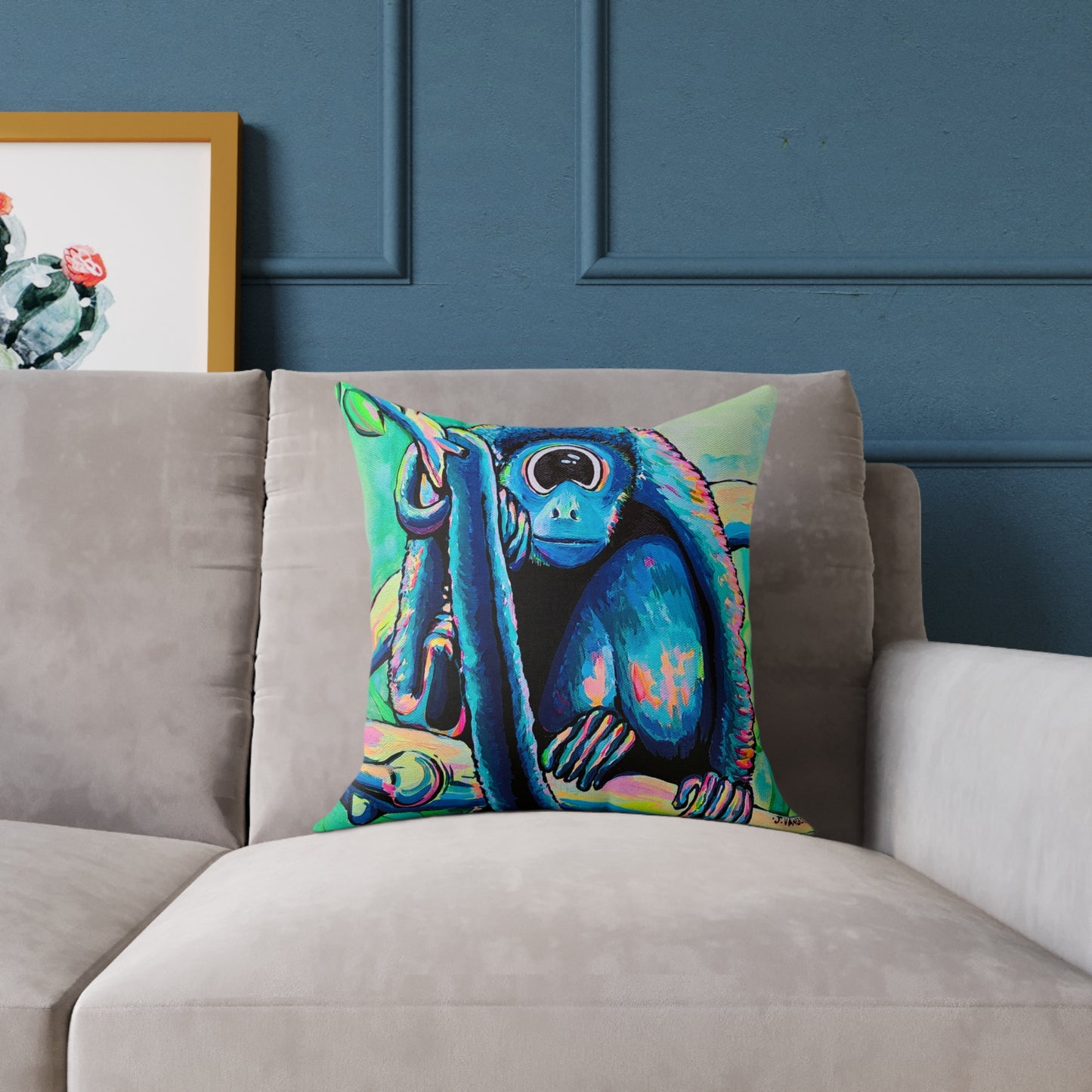 Cyclops Monkey Art Canvas Decorative Pillow
