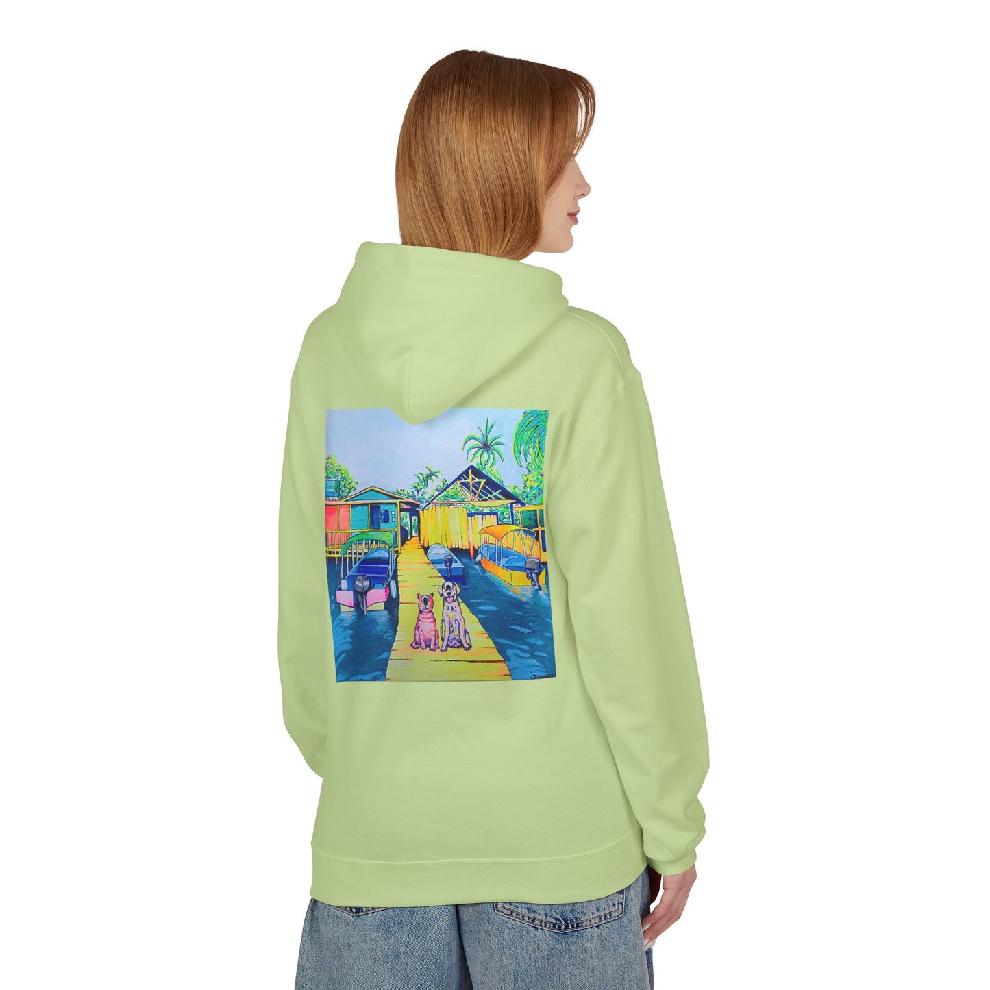 Unisex Cyclops Cat and Dog in Bocas Soft Hoodie