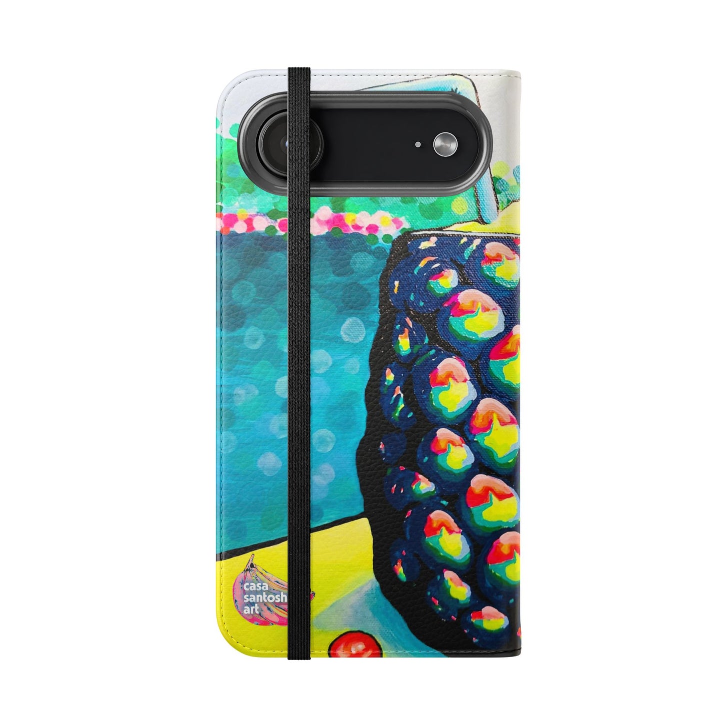 Neon Piña Colada Flip Phone Case – Wallet Cover with Card Slots