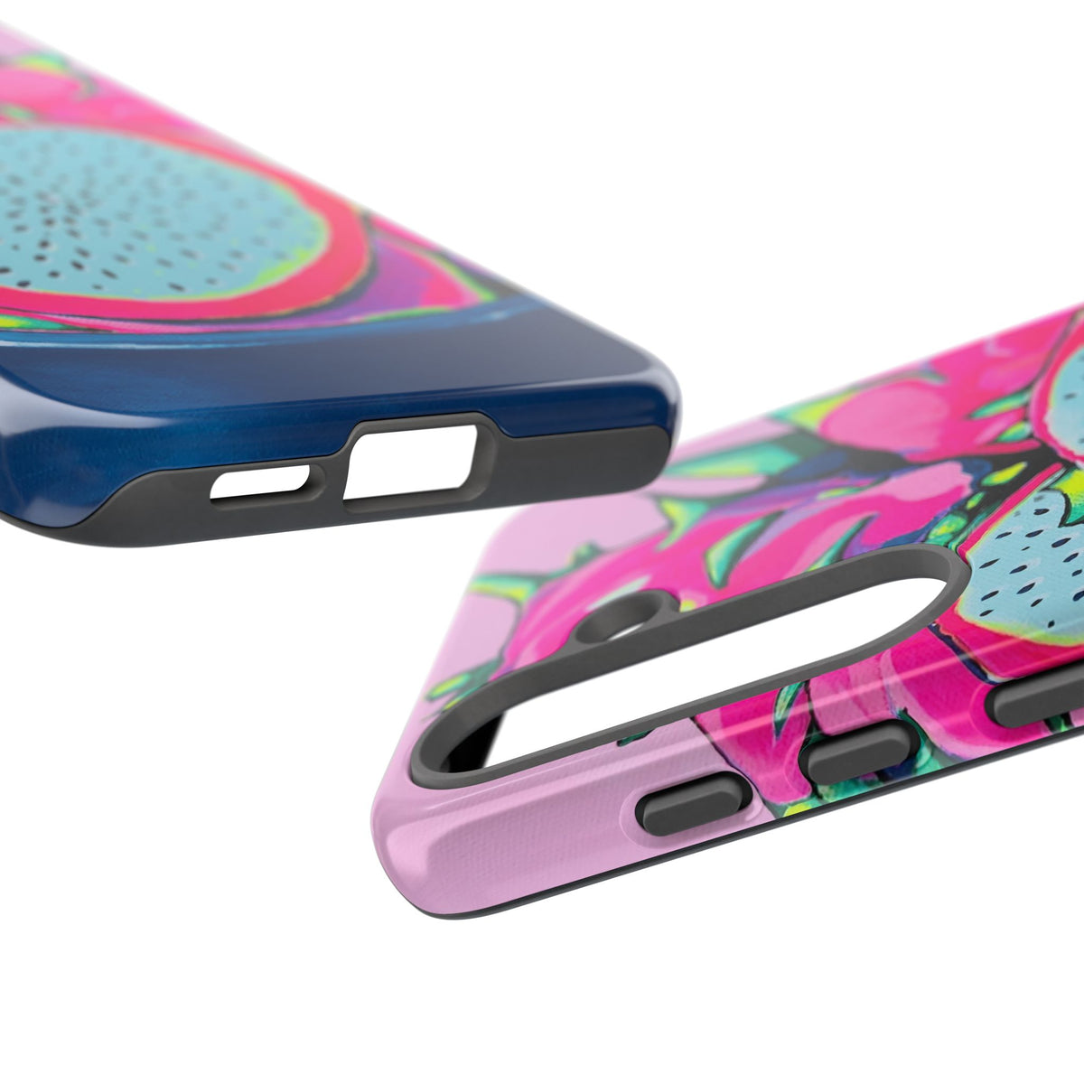 Coque de téléphone résistante Pitaya Rose Néon