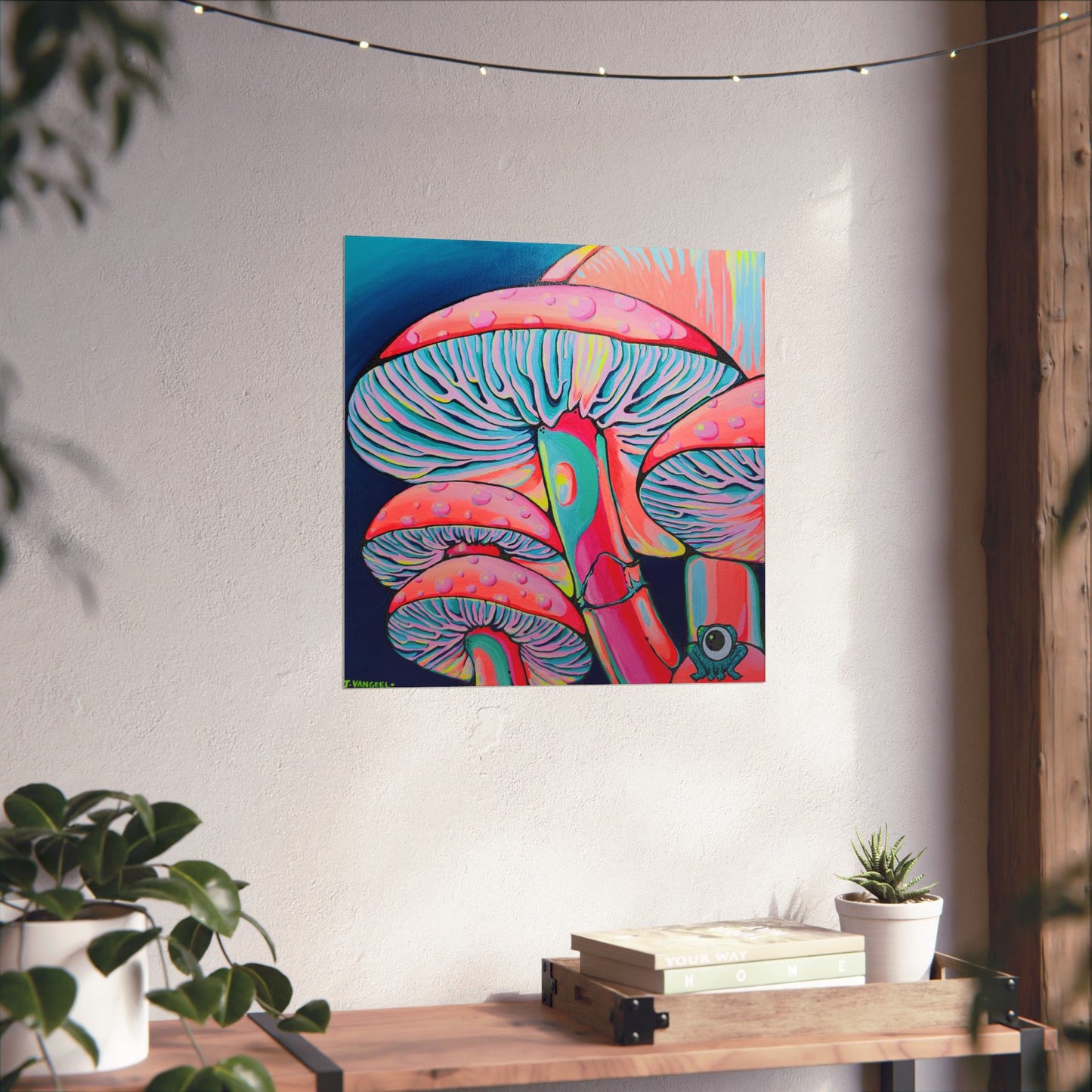 Trippy Mushrooms Giclée Art Poster