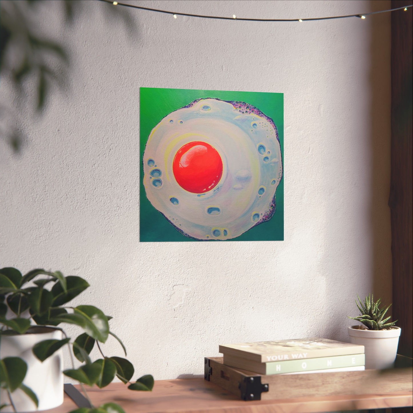 Neon Fried Egg Giclée Art Poster