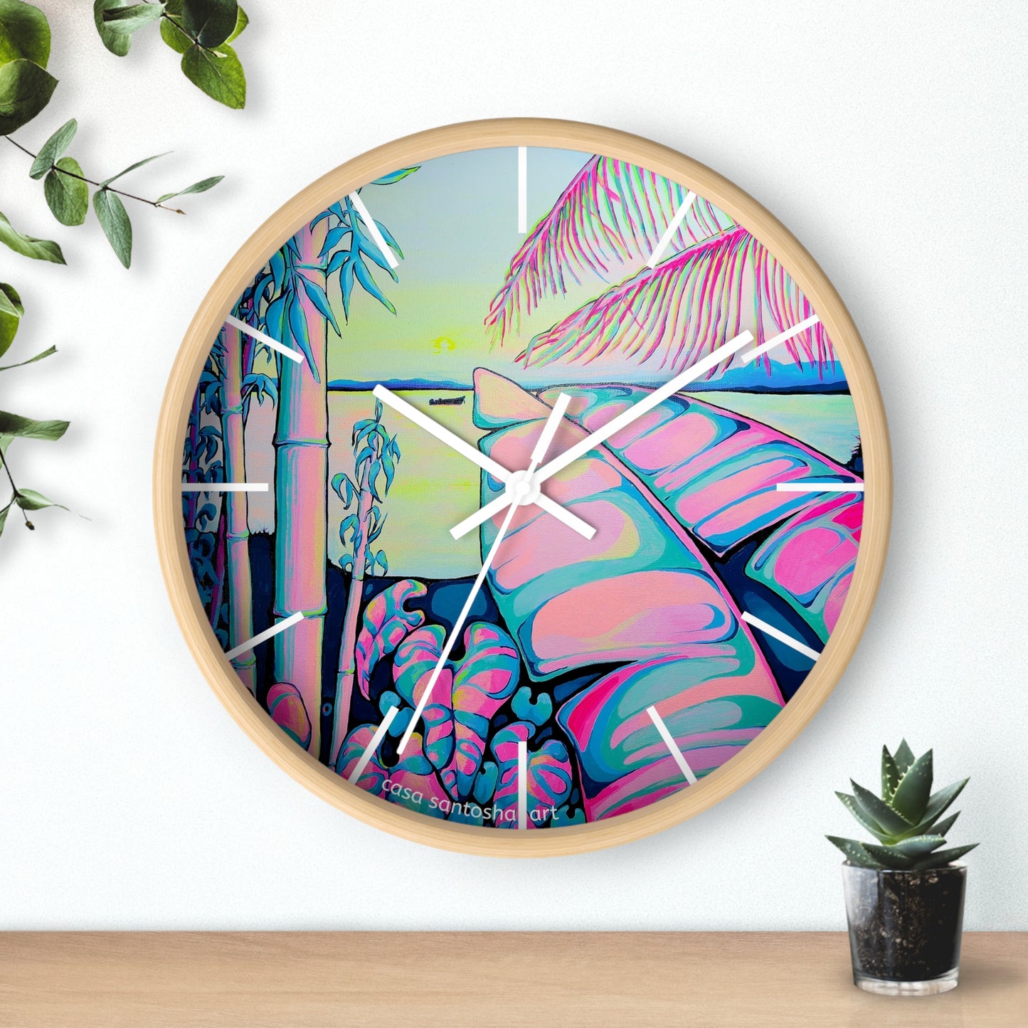 Serenity Bocas Pop Art Wall Clock