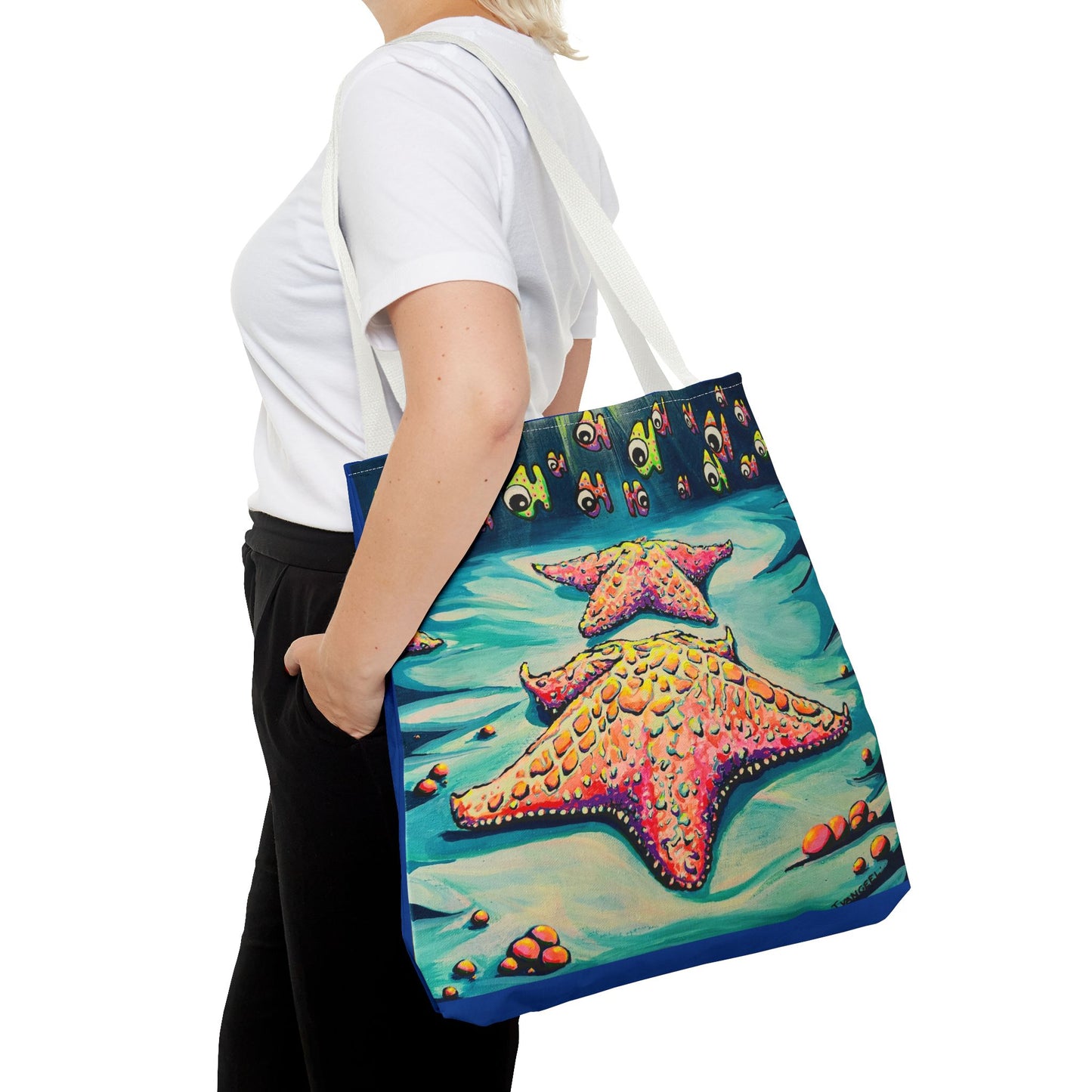 Premium Cyclops Starfish Tote Bag, Original Artist Design, Reusable Shopping Tote, Eco-Friendly