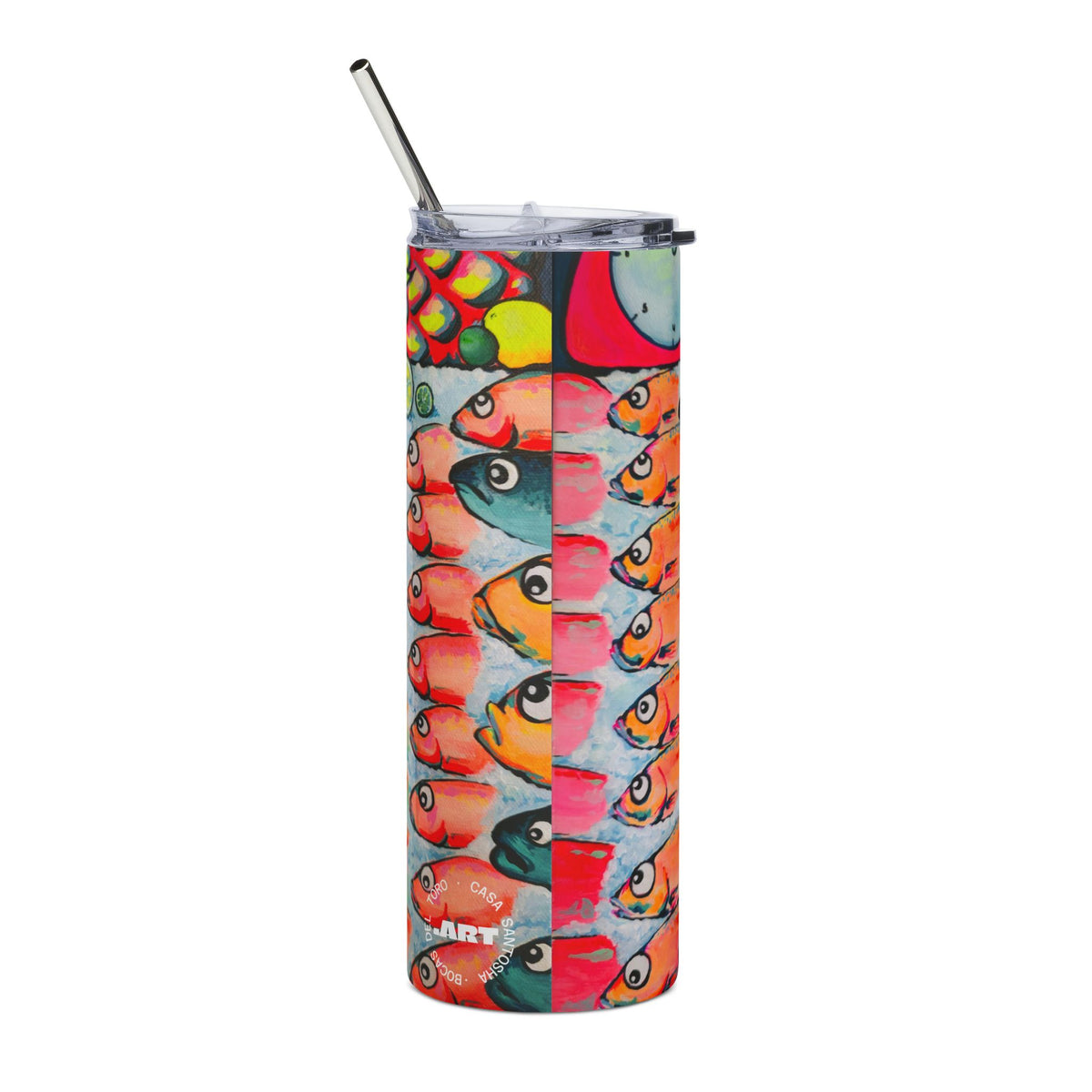 Neon Cabo Fish Market Stainless Steel Tumbler
