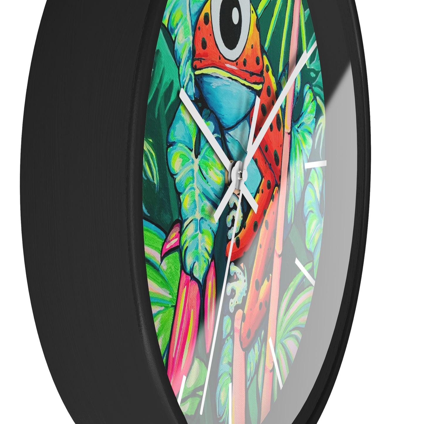 Cyclops Red Frog Pop Art Wall Clock