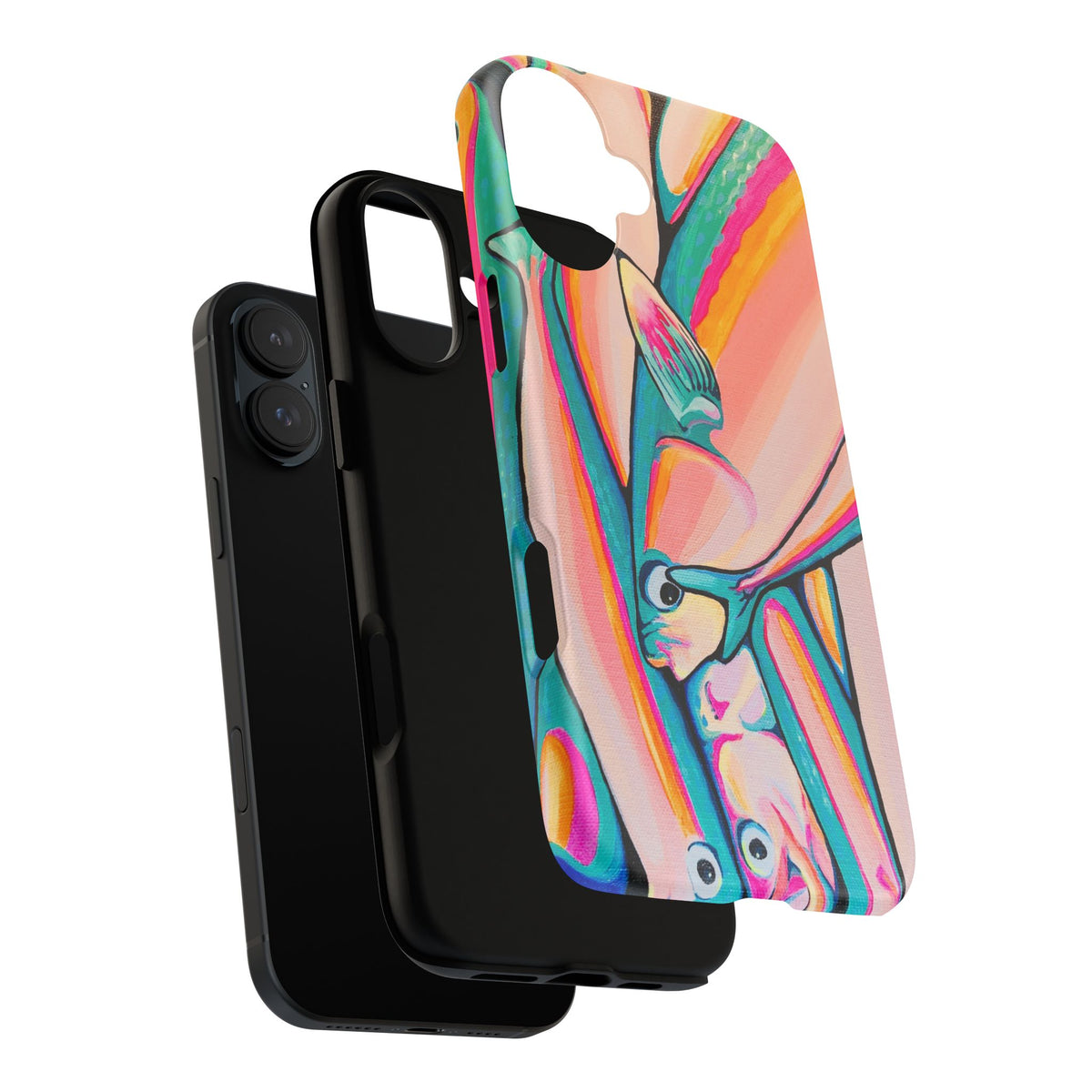 Neon Fish Tough Phone Case