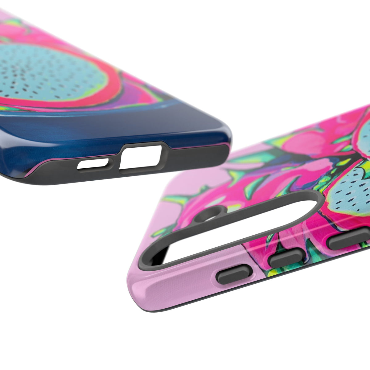 Coque de téléphone résistante Pitaya Rose Néon