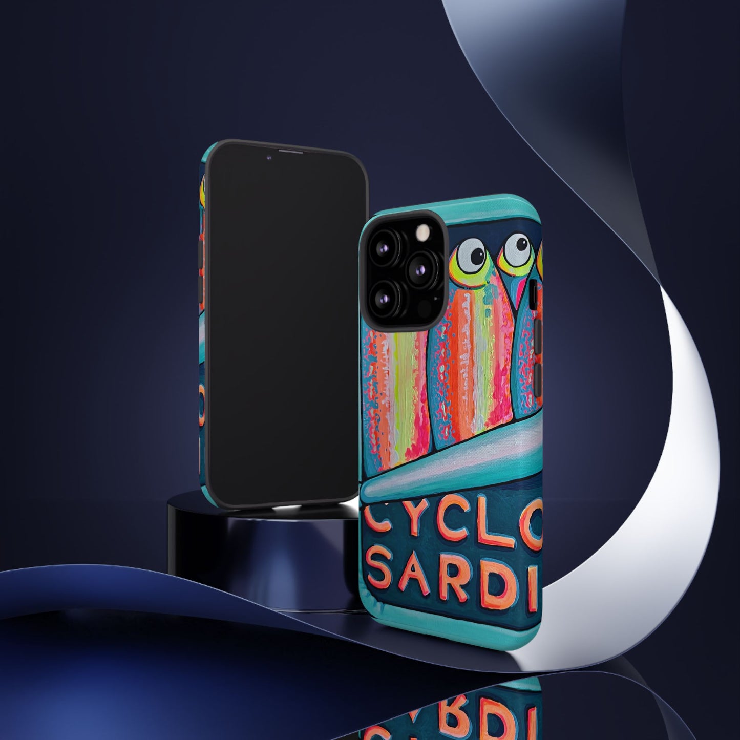 Neon Sardines Tough Phone Case
