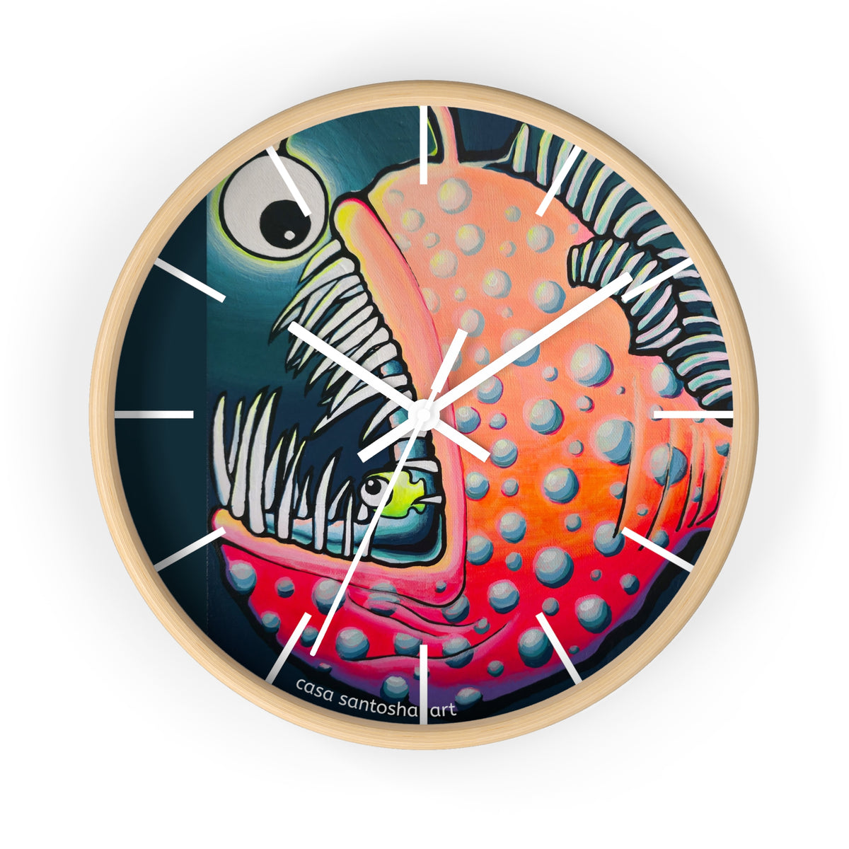 Cyclops Anglerfish Pop Art Wall Clock