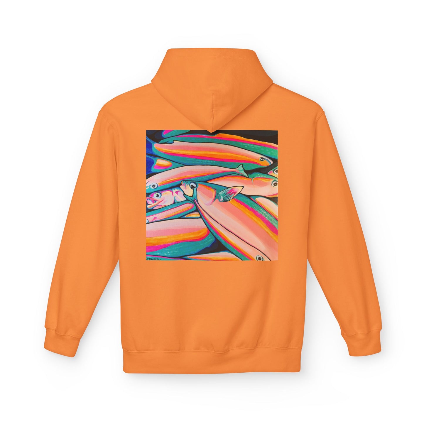 Unisex Neon Fish Soft Hoodie