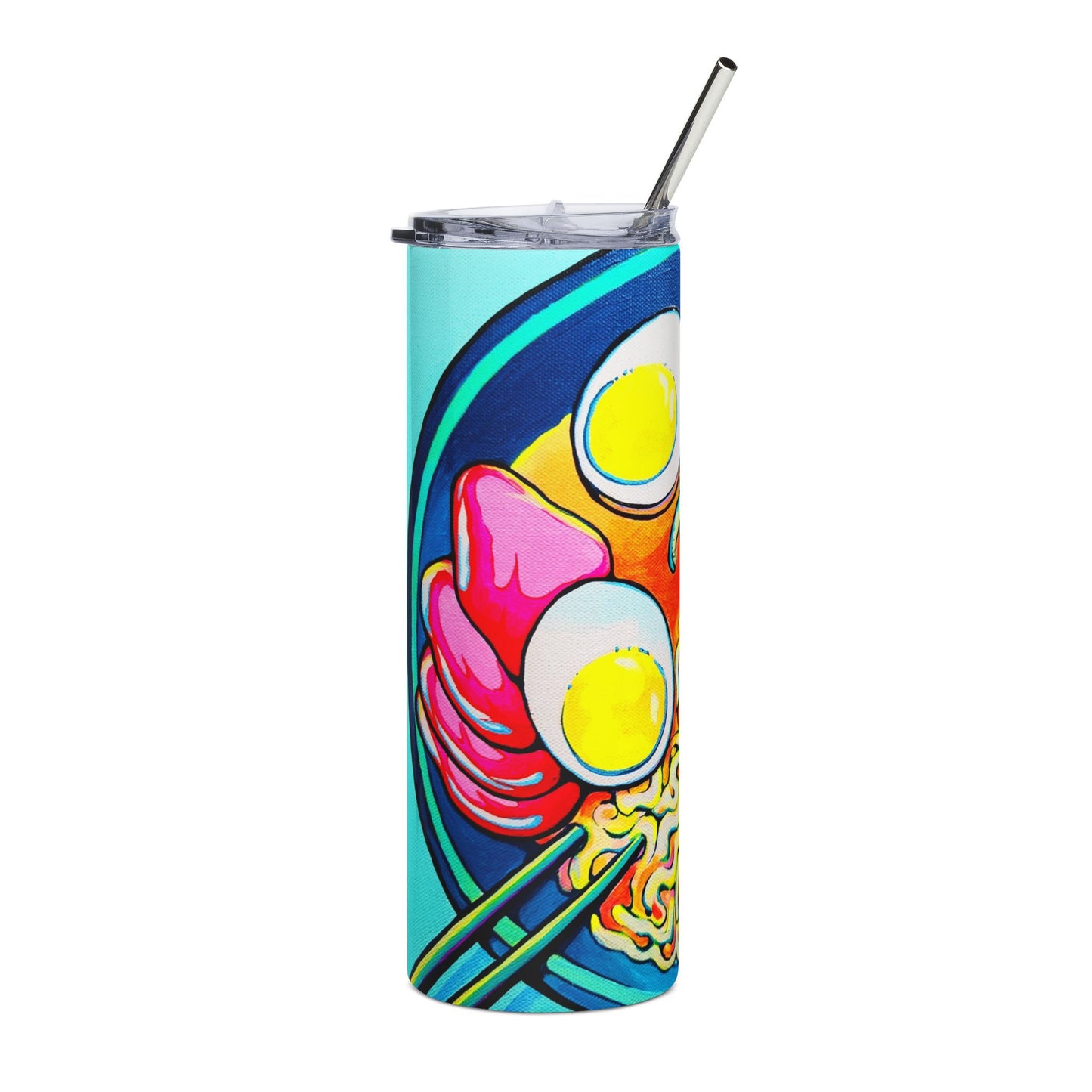 Neon Ramen Stainless Steel Tumbler, 20oz | Fun Travel Mug, Eco-Friendly