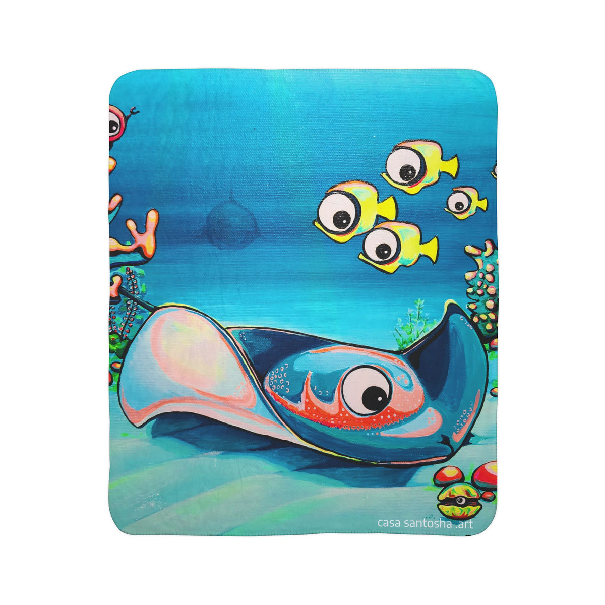 Cyclops Stingray Fleece Sherpa Blanket