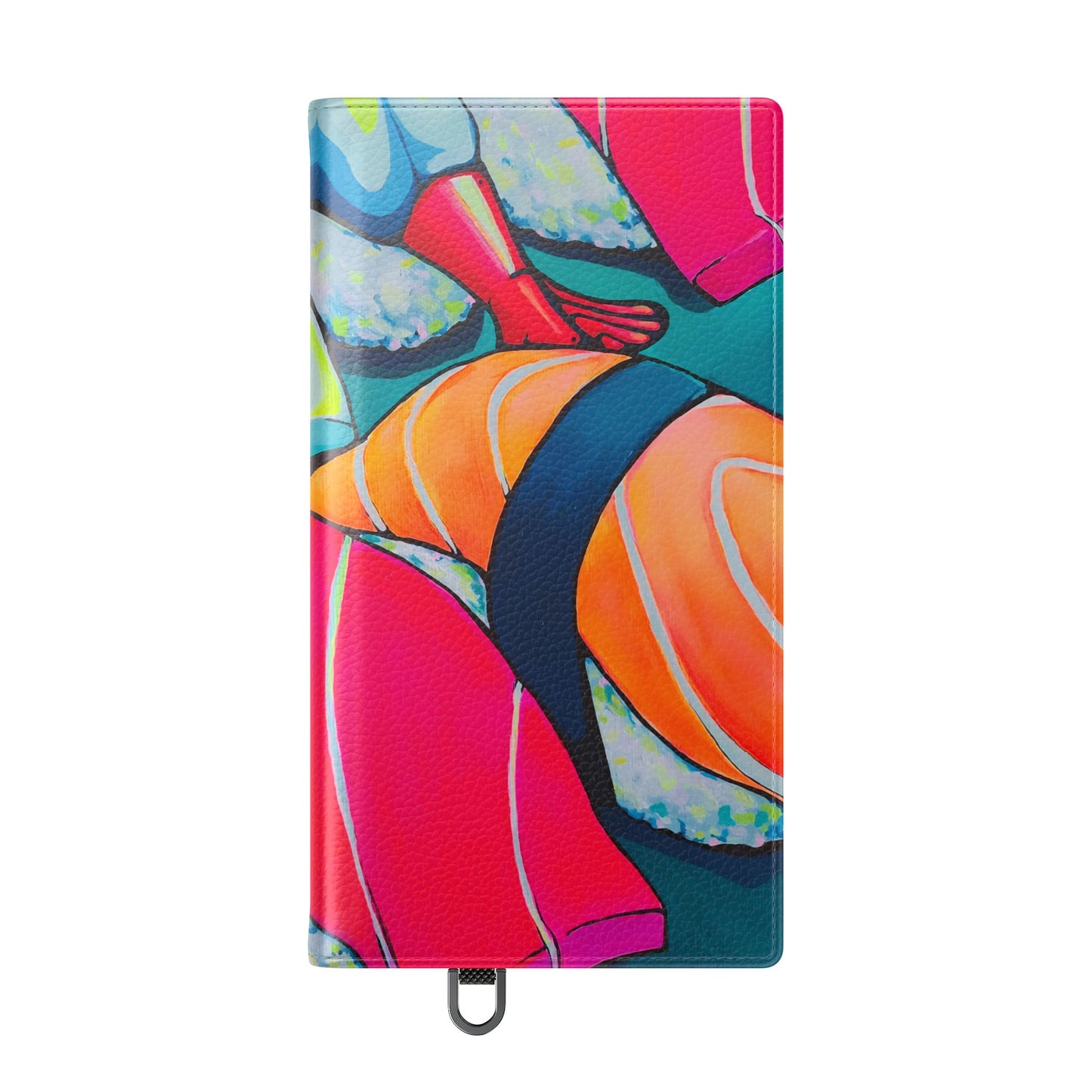 Étui portefeuille pour téléphone à clapet Neon Sushi avec porte-cartes